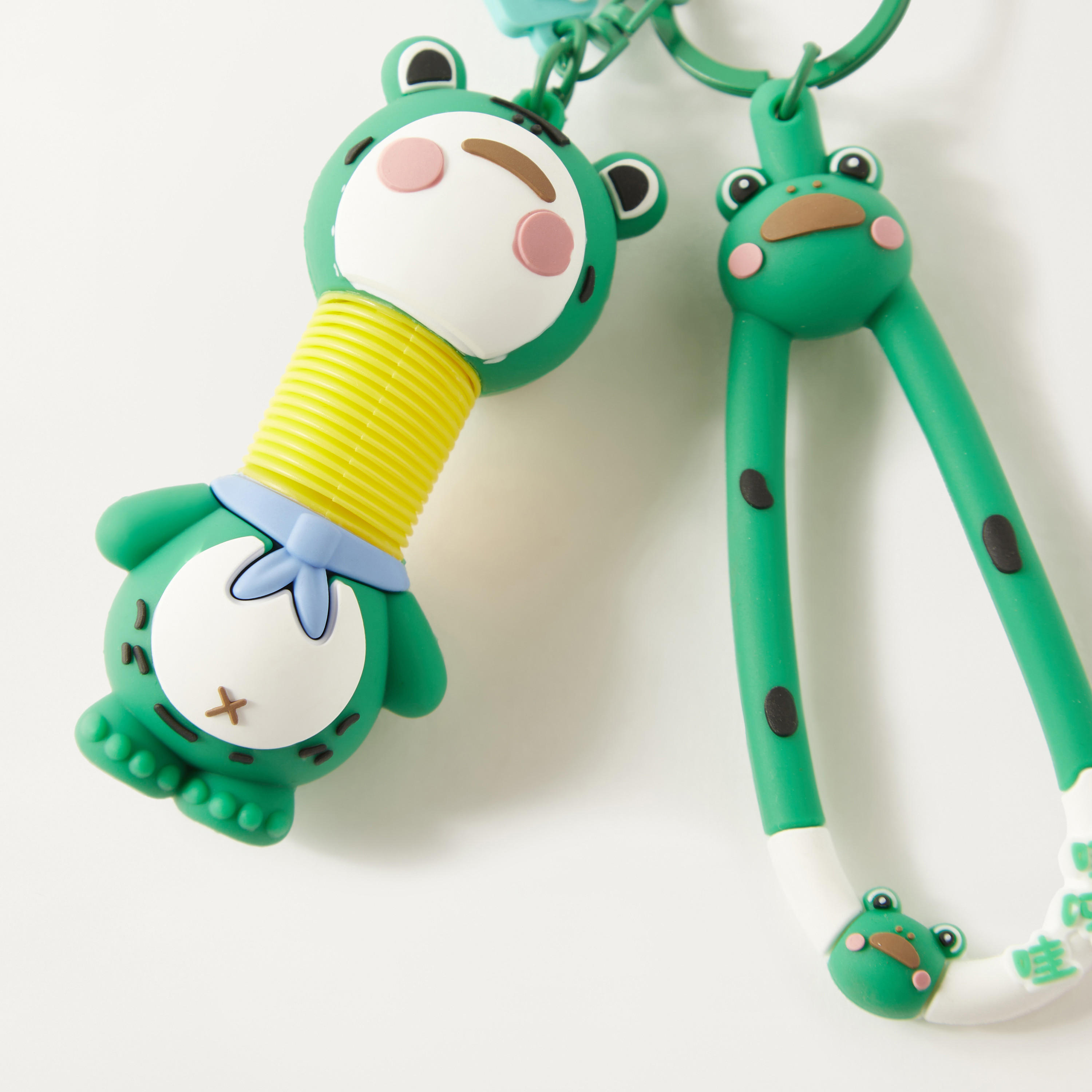 Animal Shape Keychain with Charm Detail-girls-accessories-keyringsandbagcharms-image-3