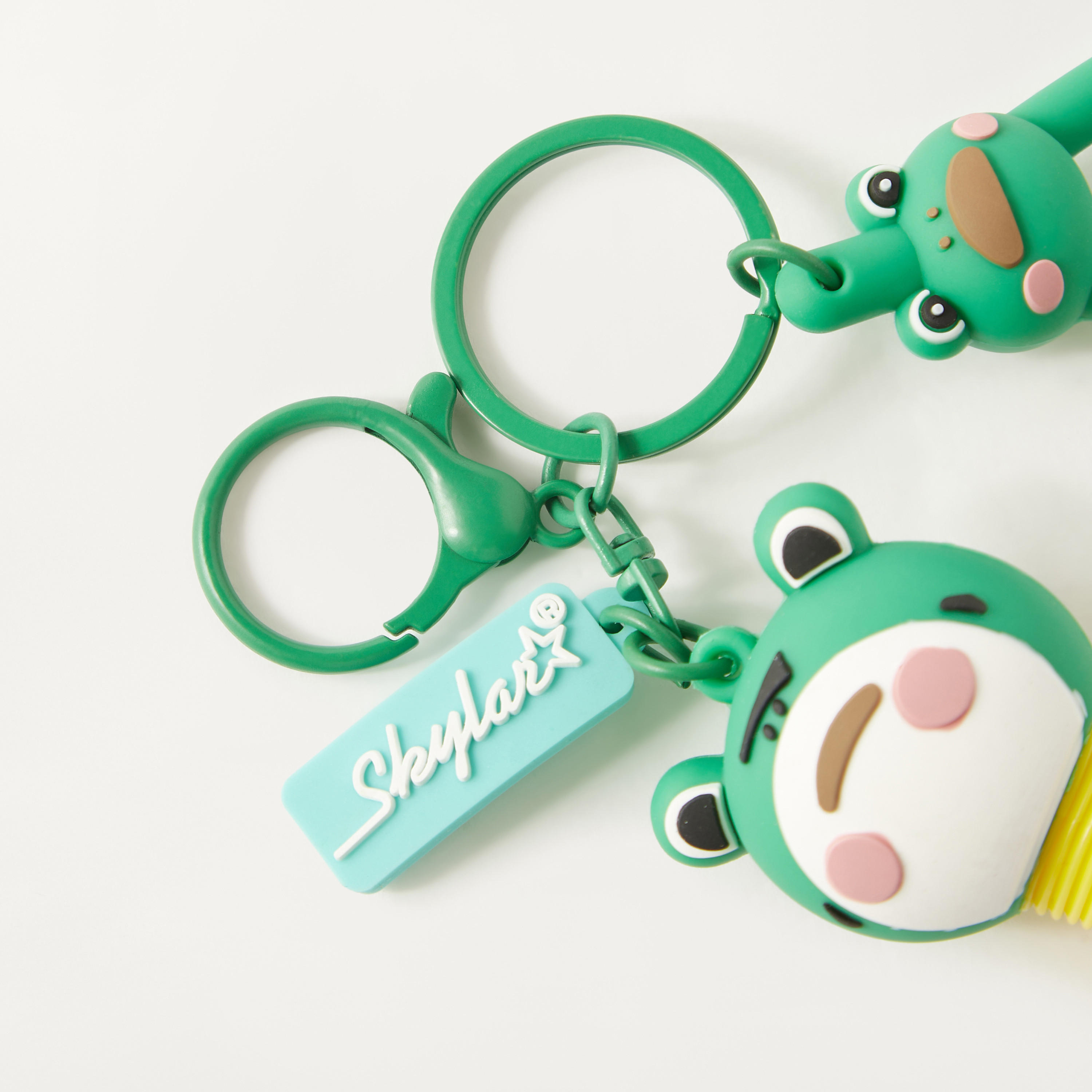 Animal Shape Keychain with Charm Detail-girls-accessories-keyringsandbagcharms-image-4