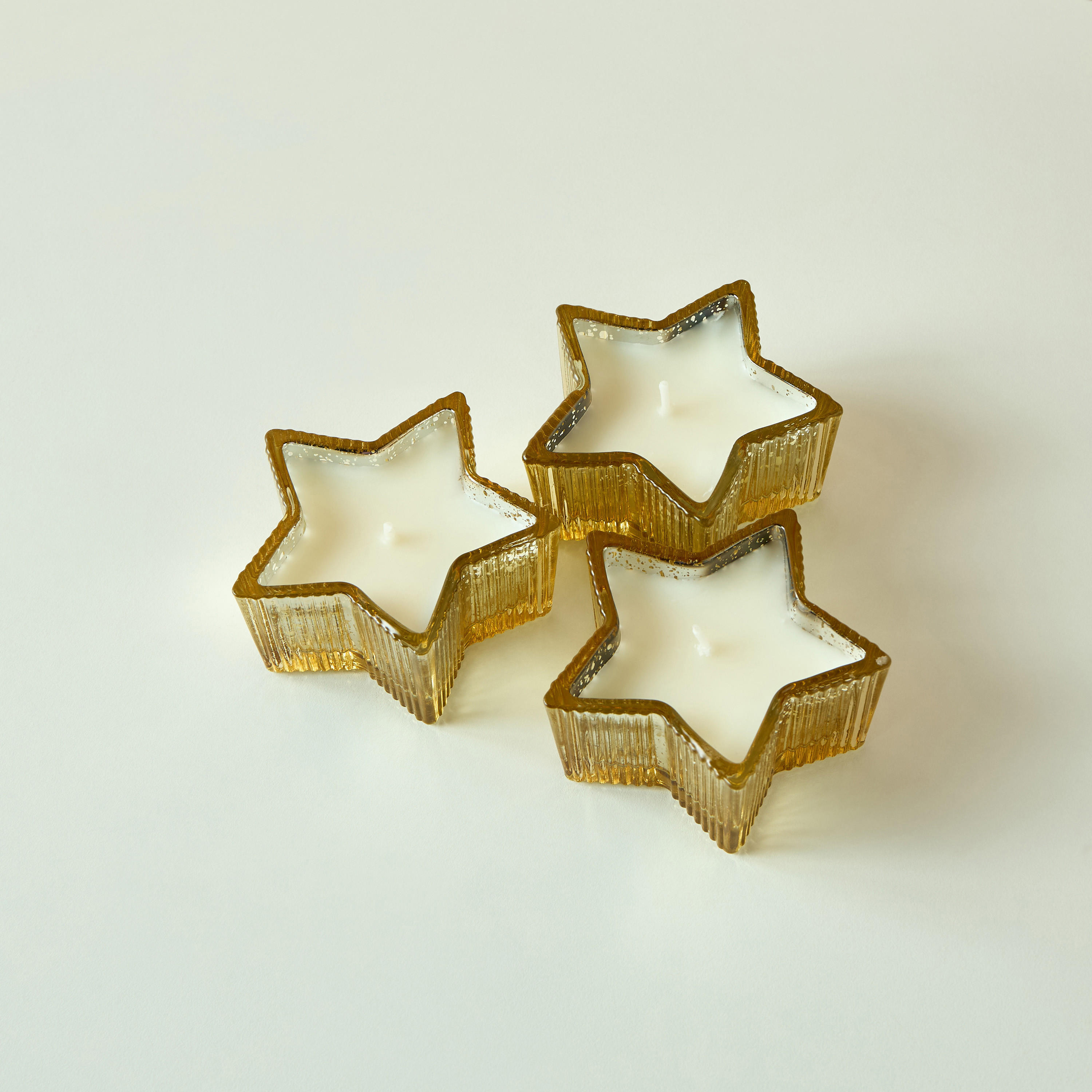 Star Shaped 3-Piece Black Amber and Ginger Lily Scented Candle Set - 7 h-household-homefragrance-candles-image-3