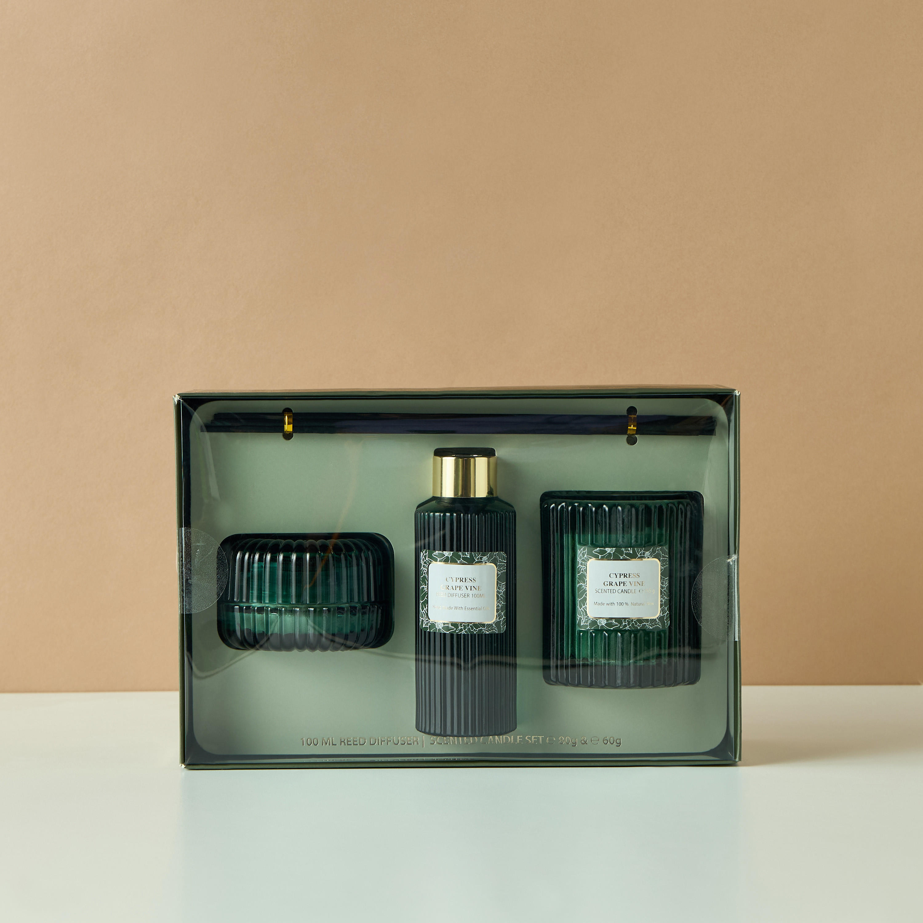 Black Amber and Ginger Lily Reed Diffuser and Candle Gift Set-household-homefragrance-fragrancegiftset-image-5
