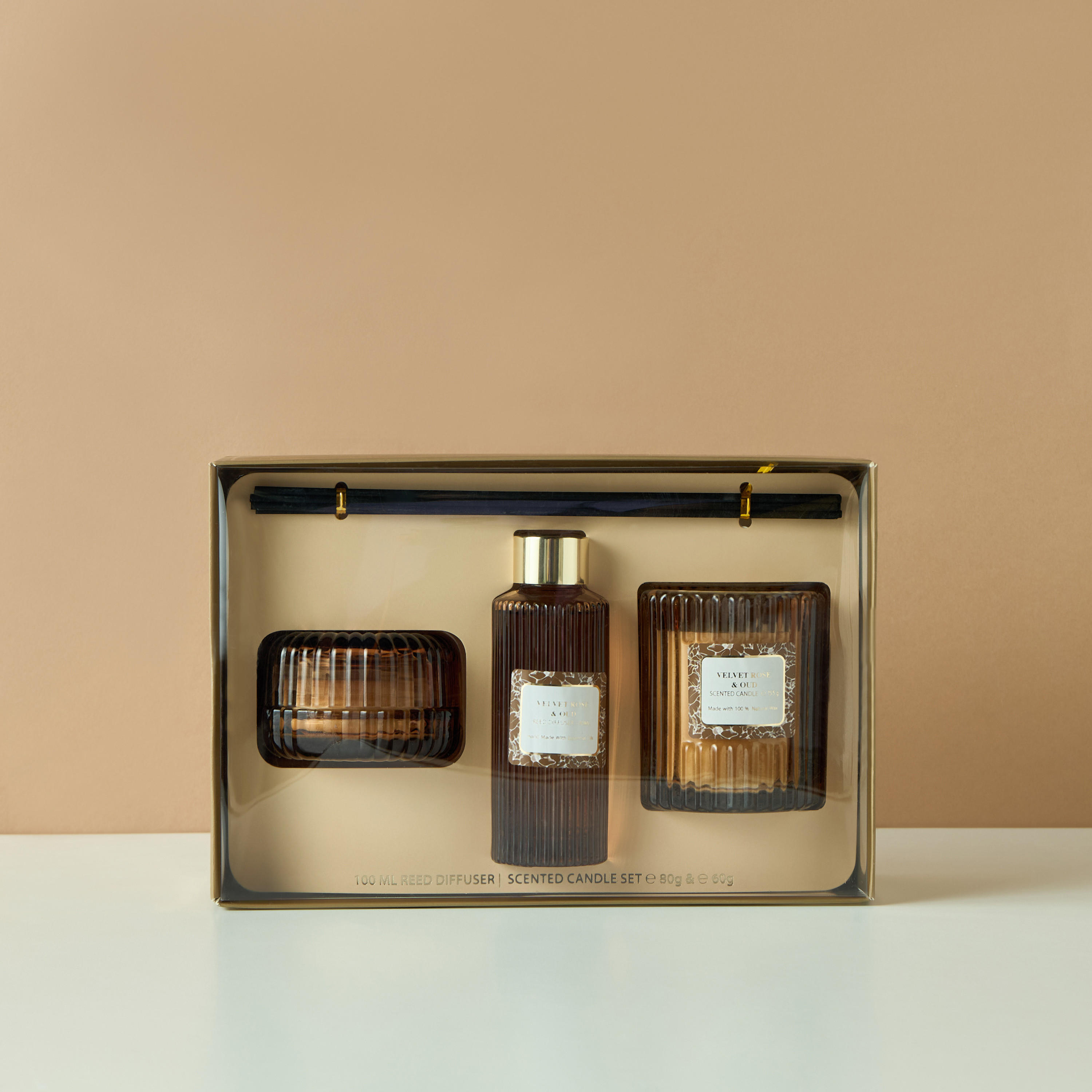 Black Amber and Ginger Lily Reed Diffuser and Candle Gift Set-household-homefragrance-fragrancegiftset-image-5