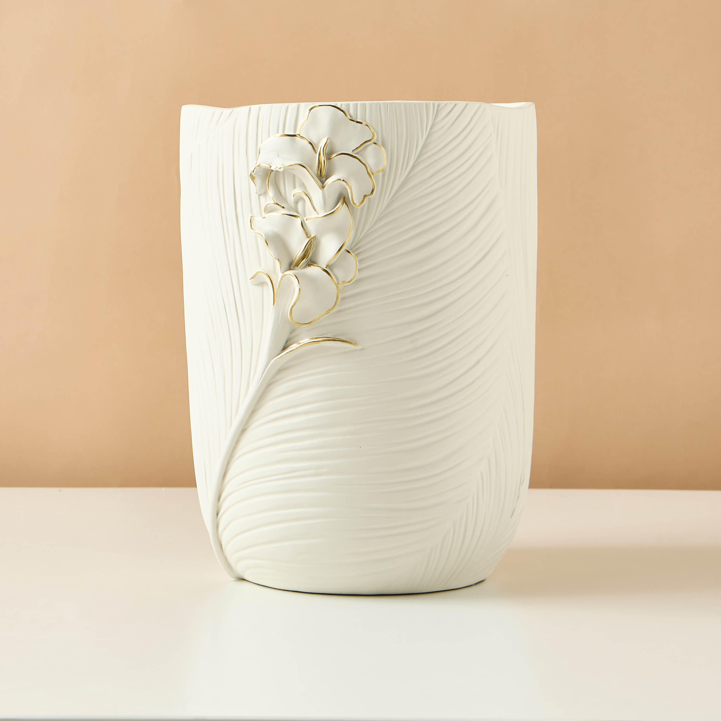 Floral Textured Waste Bin-household-bathandlaundry-wastebinsandaccessories-image-2