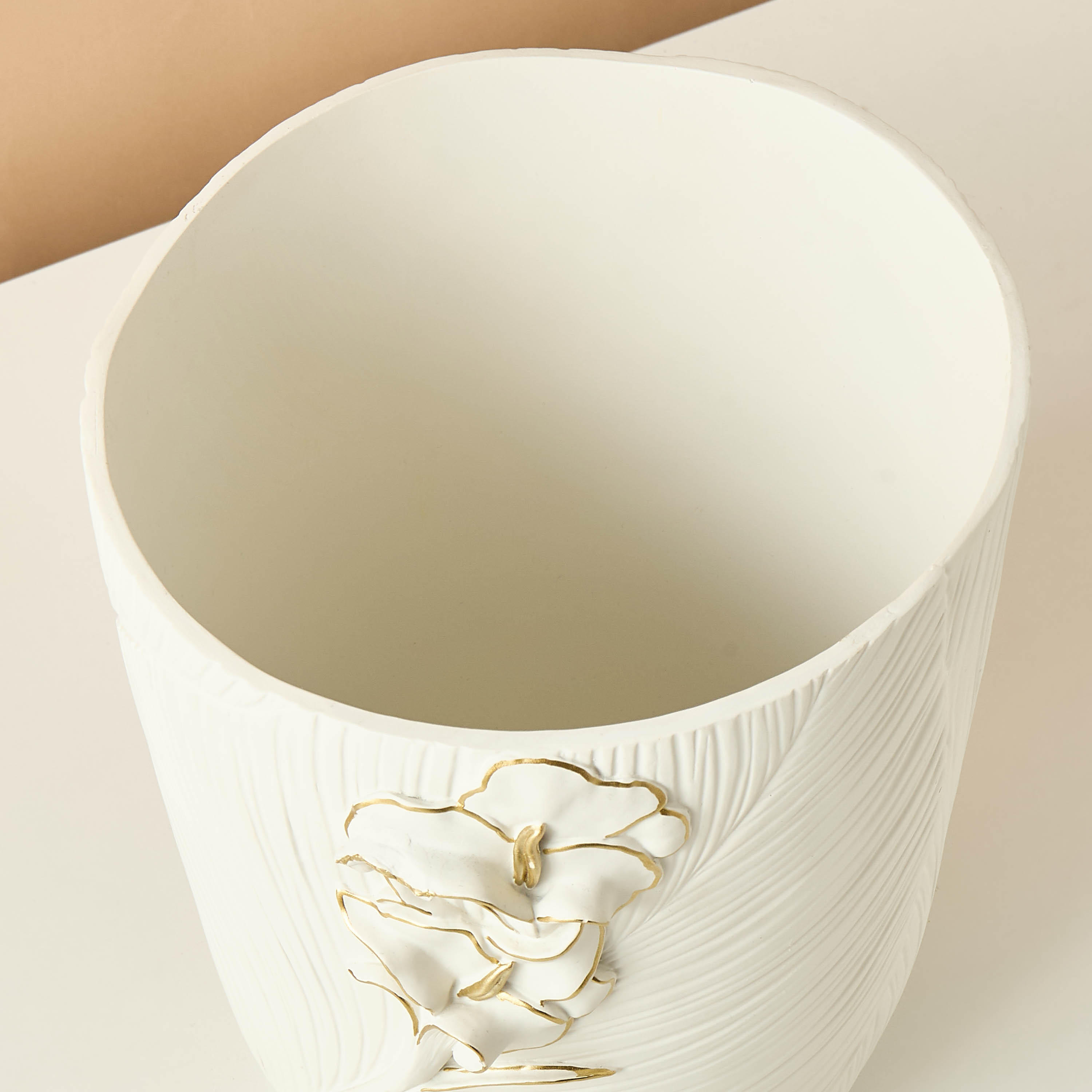 Floral Textured Waste Bin-household-bathandlaundry-wastebinsandaccessories-image-4