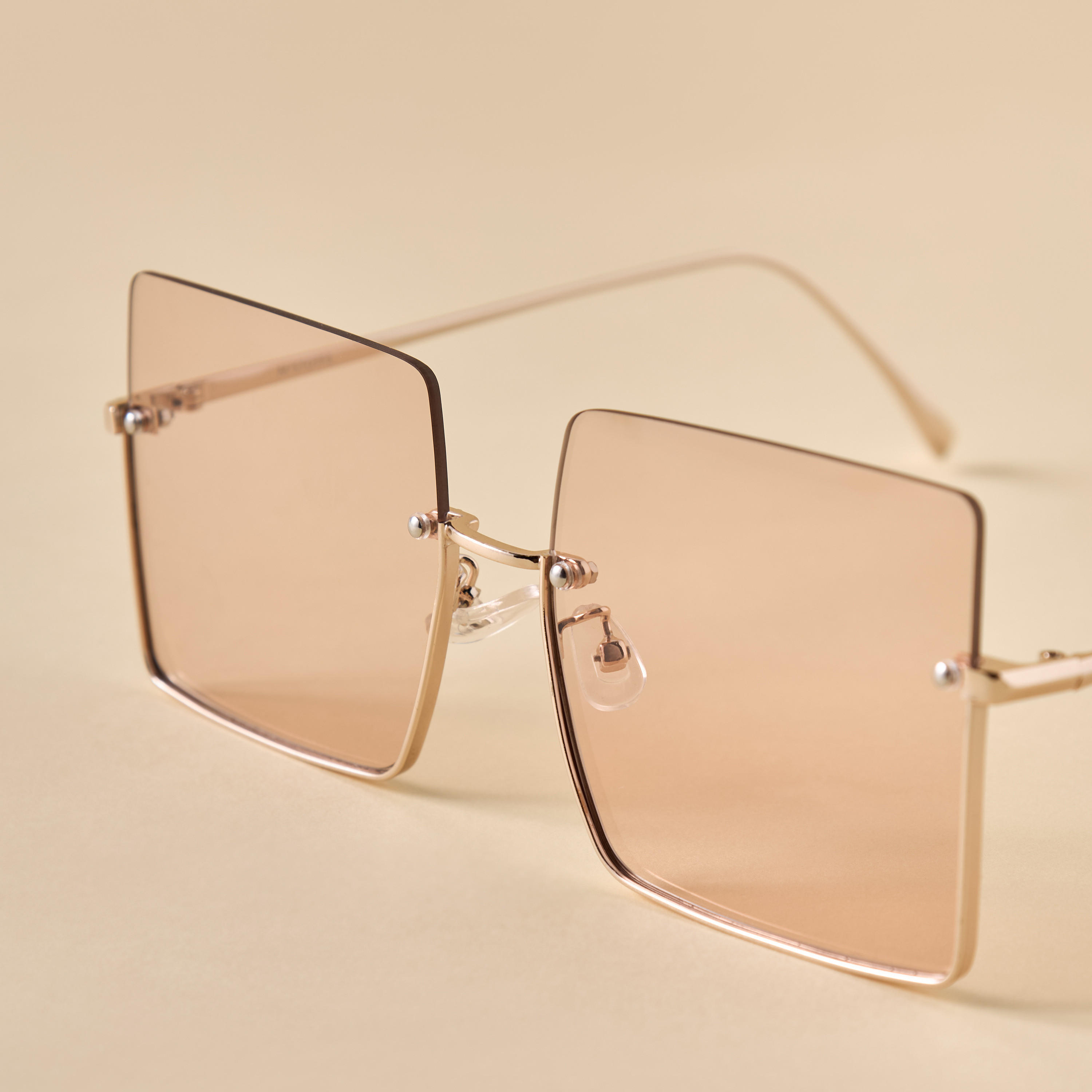 Tinted Lens Sunglasses with Nose Pads-women-sunglasses-image-2