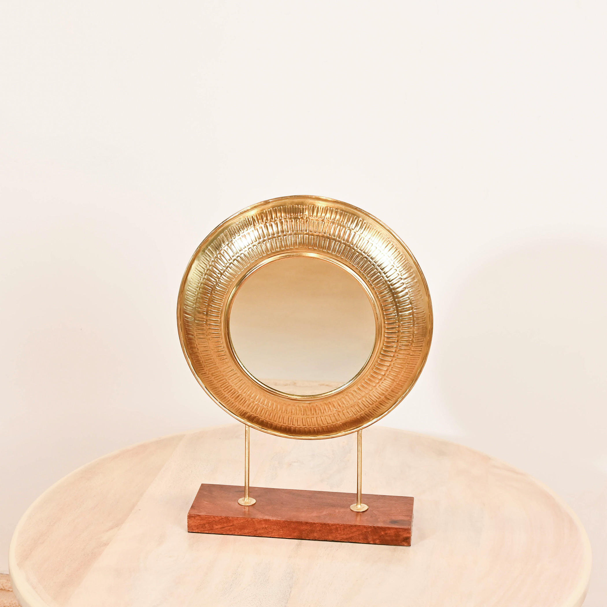 Home Carving Decorative Stand Mirror -  35x48 cm-household-walldecorandmirrors-mirrors-wallmirrors-image-1