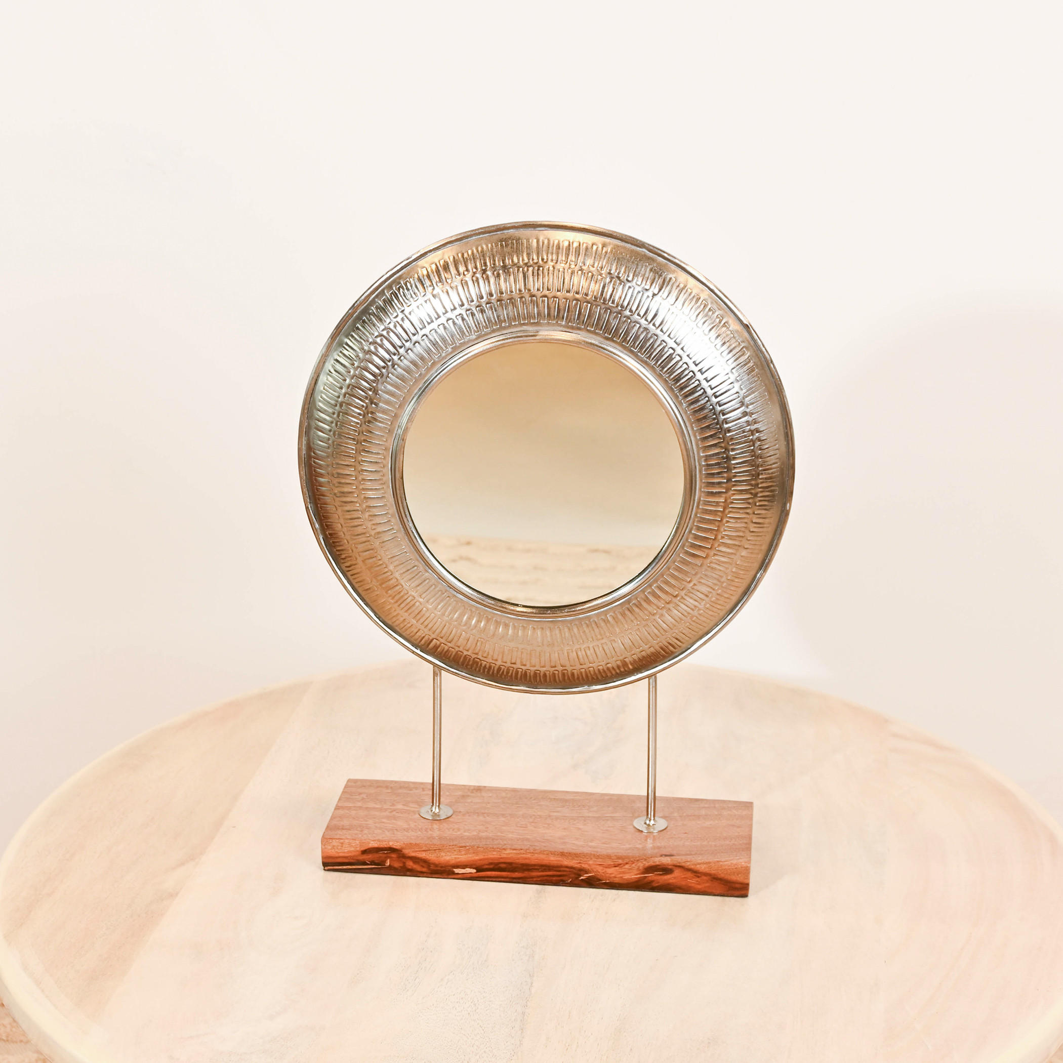 Home Carving Engraved Decorative Mirror - 35x48 cm-household-walldecorandmirrors-mirrors-wallmirrors-image-1