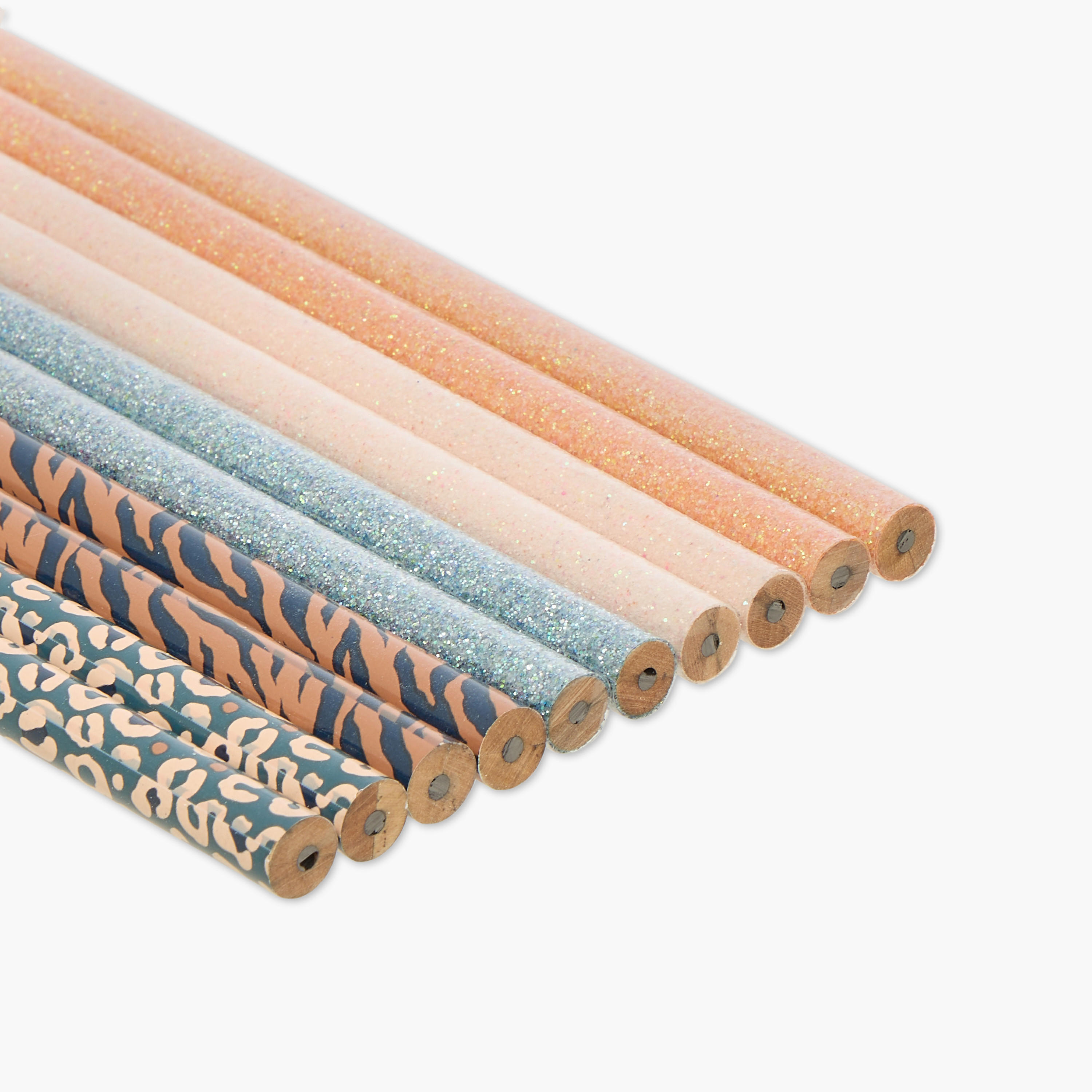 GLOO Printed Wooden Pencil with Eraser - Set of 10-school-stationery-pensandpencils-image-4