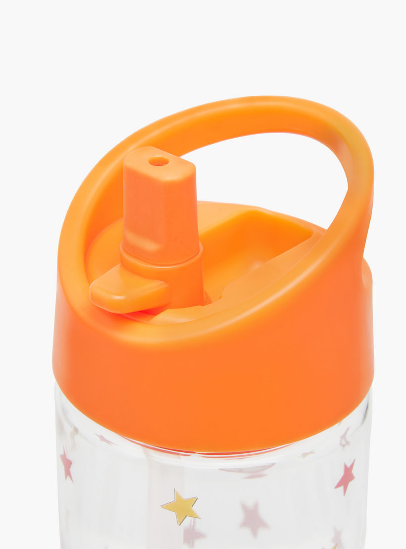GLOO Football Print Water Bottle with Straw and Handle - 420 ml-school-waterbottles-image-4