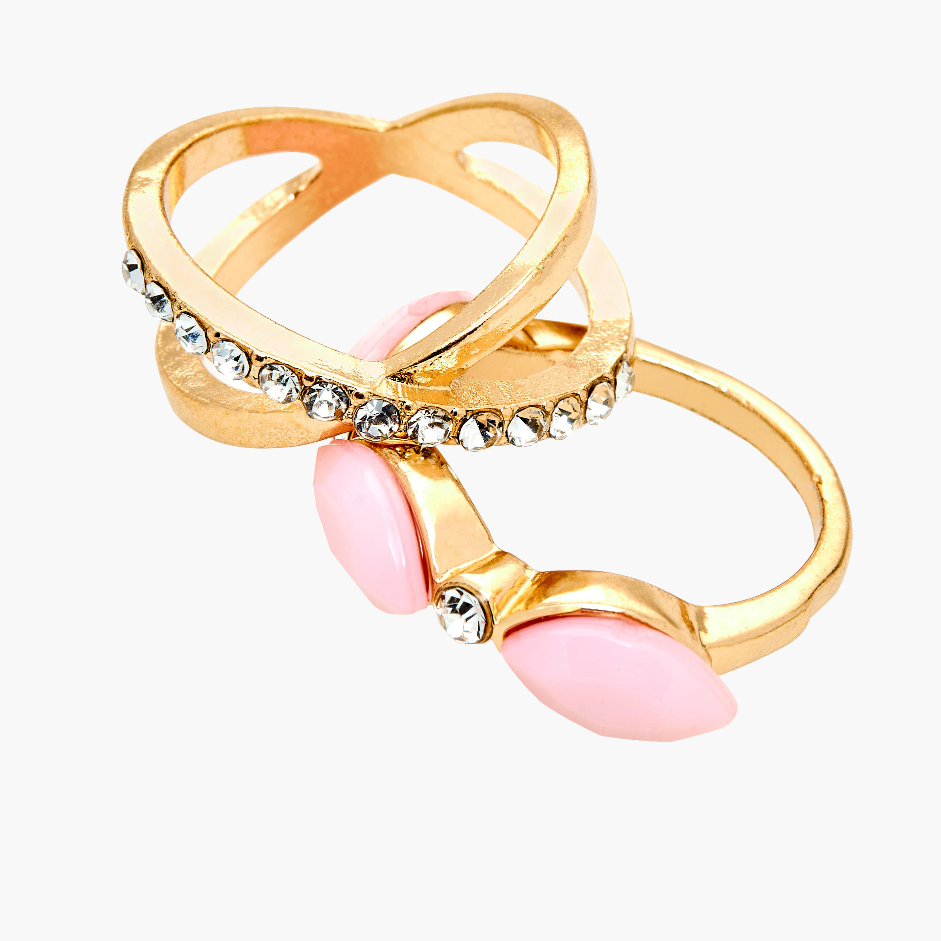 طقم خواتم 7 قطع مزينة - L-XL-women-watchesandjewellery-jewellery-rings-image-4