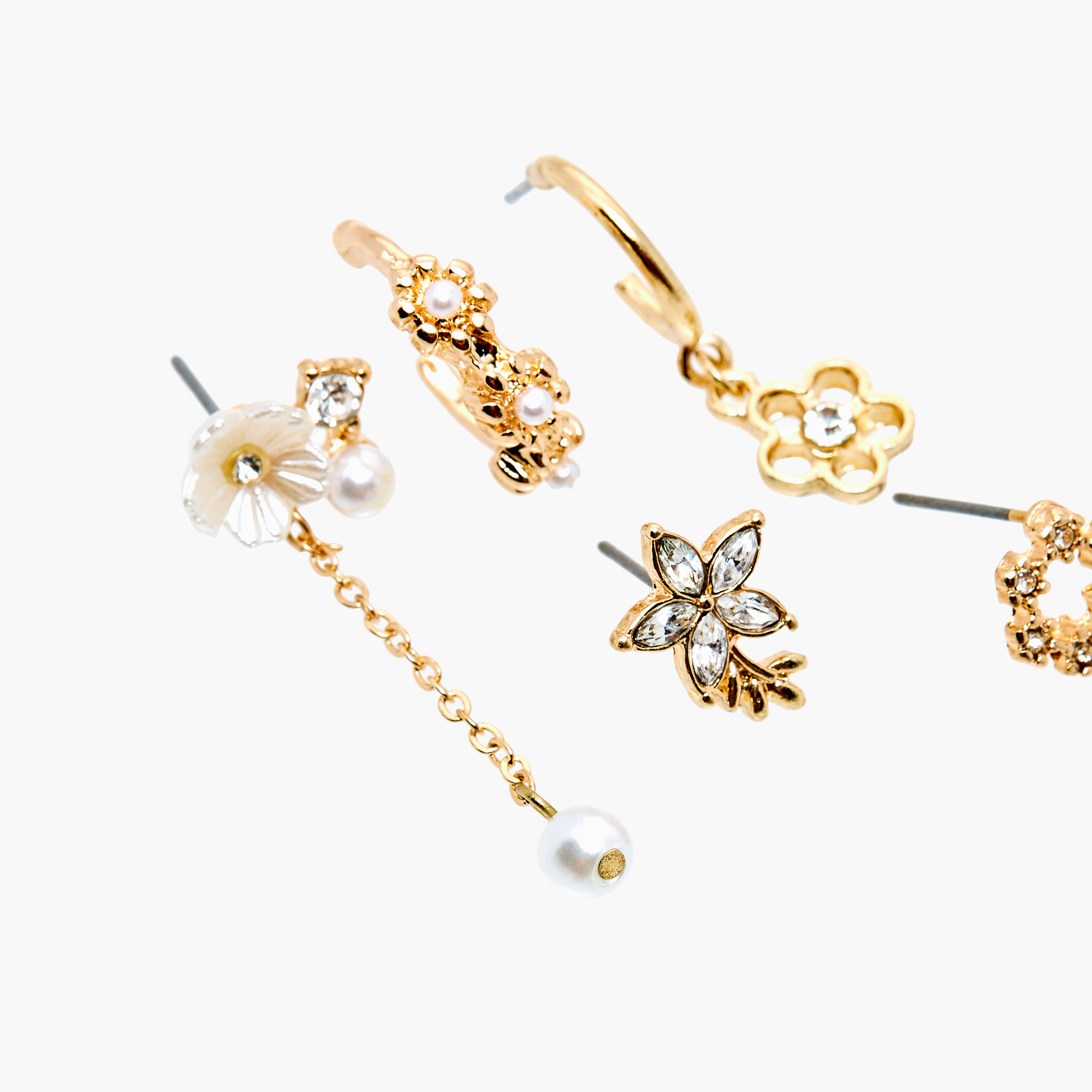 Embellished Earrings with Pushback Closure - Set of 9-women-watchesandjewellery-jewellery-earrings-image-3