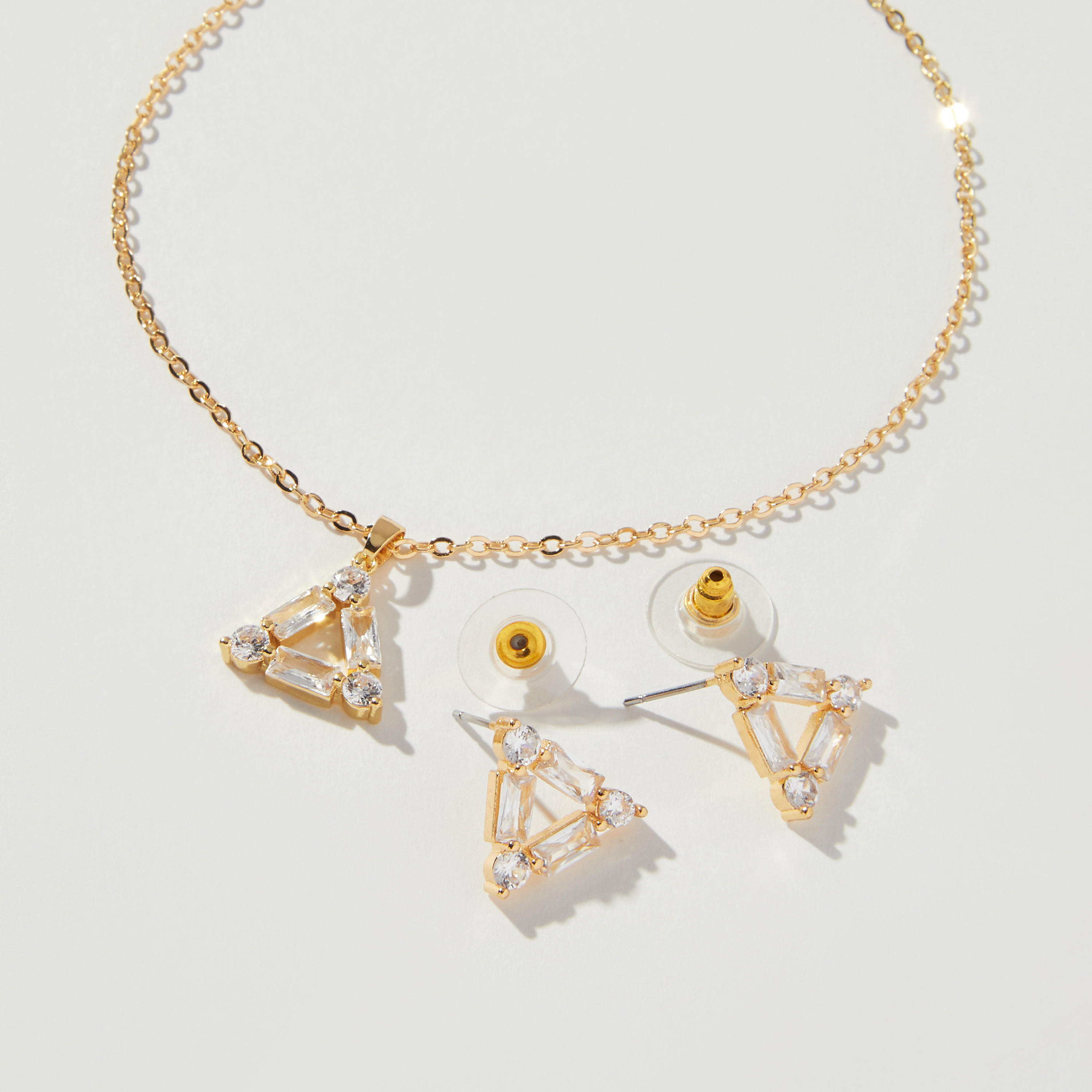 Stone Embellished Necklace and Earrings Set-women-watchesandjewellery-jewellery-jewellerysets-image-2