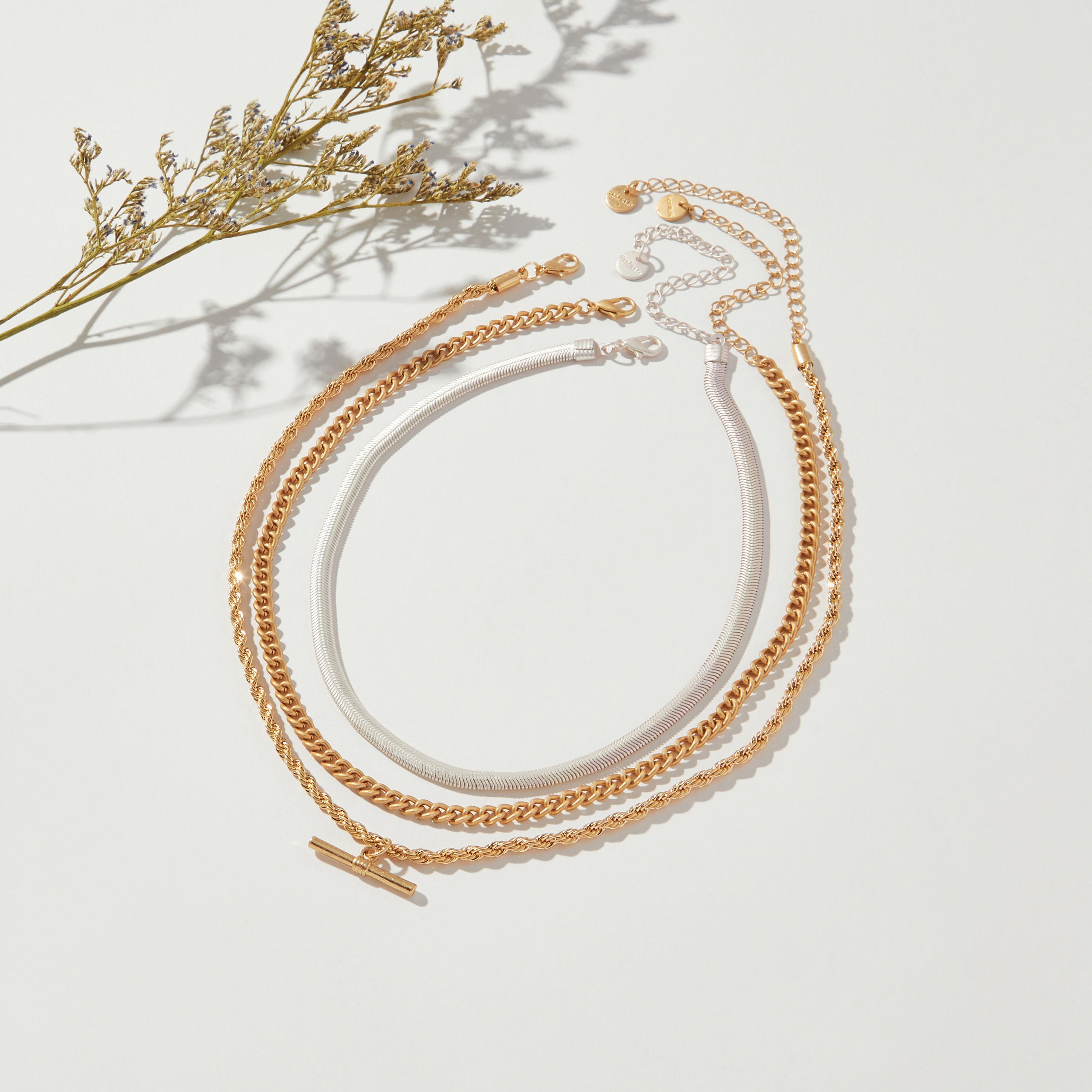 Assorted Necklace with Lobster Clasp Closure - Set of 4-women-watchesandjewellery-jewellery-necklacesandpendants-image-1