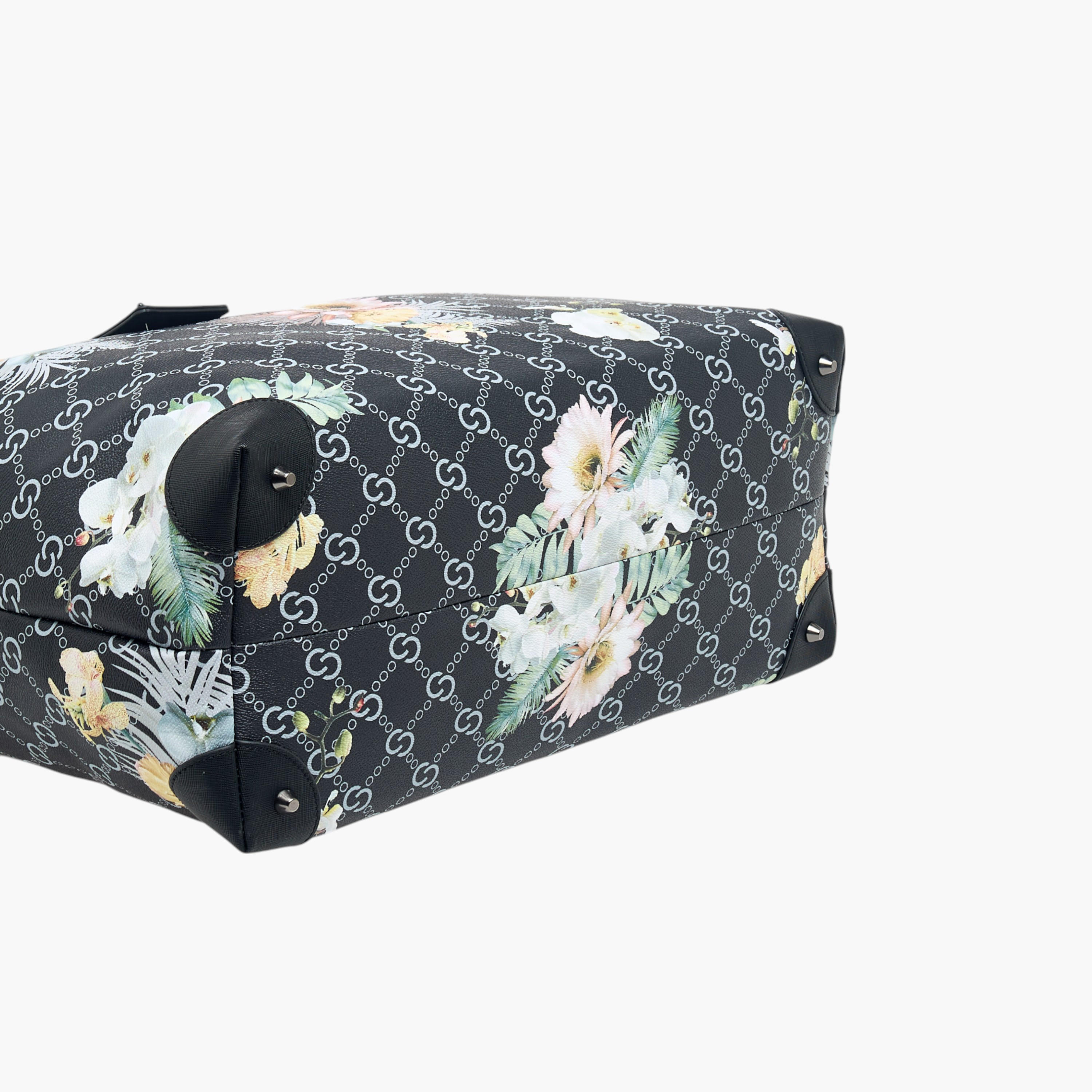 شنطة دافل بسحّاب إغلاق وحزام قابل للفصل وطبعات أزهار من سيليست-travel-luggagesandbags-dufflebags-image-8