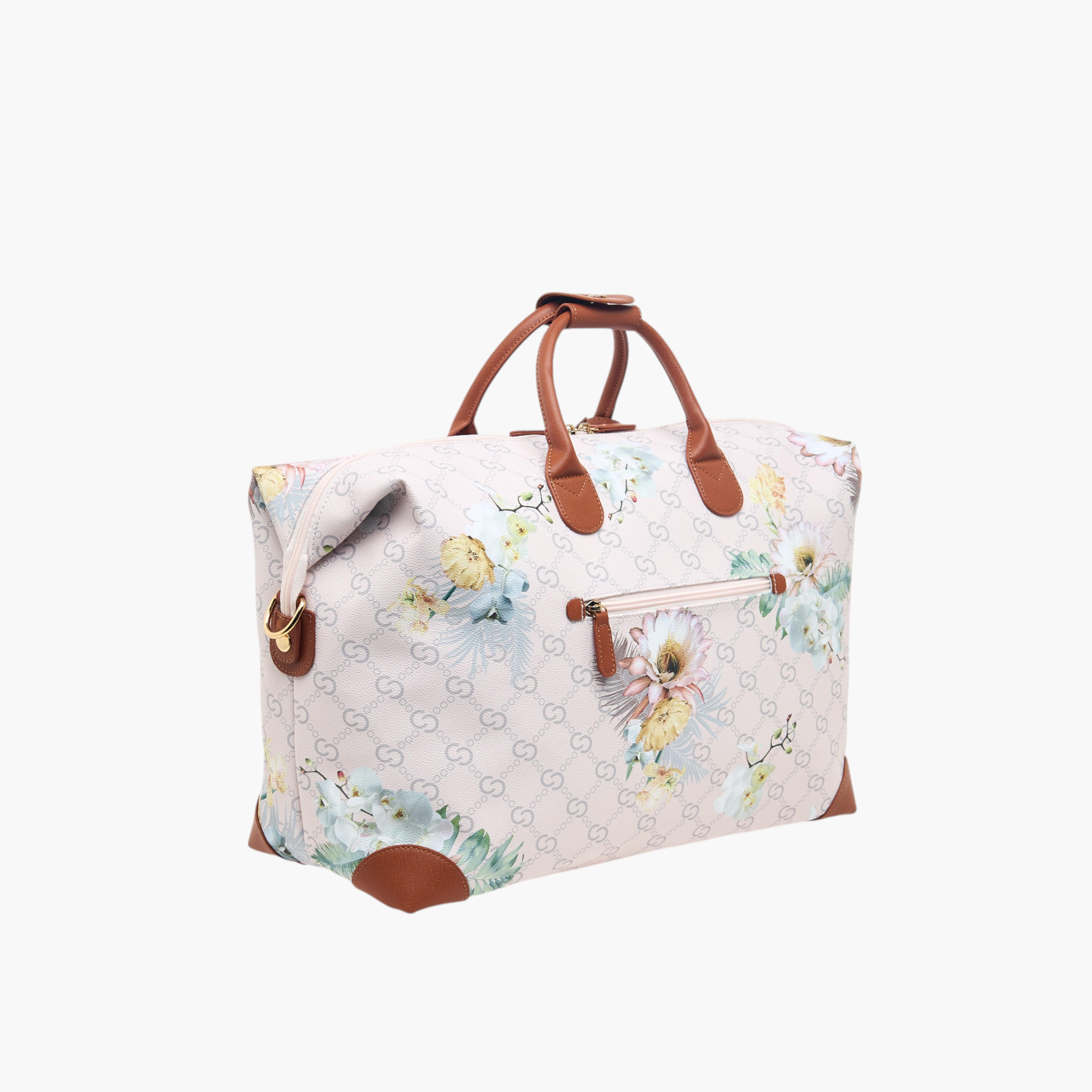 شنطة دافل بسحّاب إغلاق وحزام قابل للفصل وطبعات أزهار من سيليست-travel-luggagesandbags-dufflebags-image-12