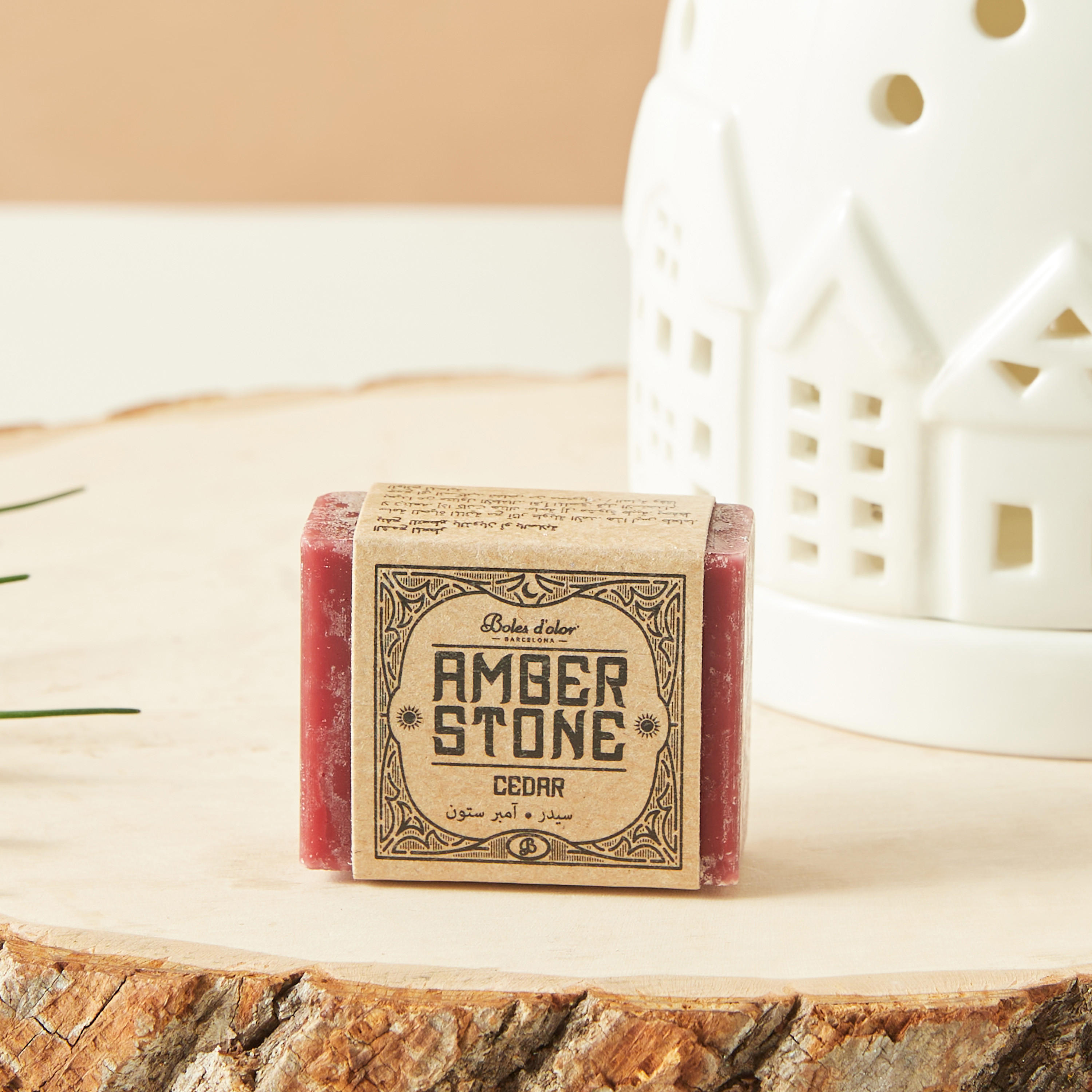 Boles d' Olor Amber Stone Cedar Wax Melt-household-homefragrance-potpourri-image-1