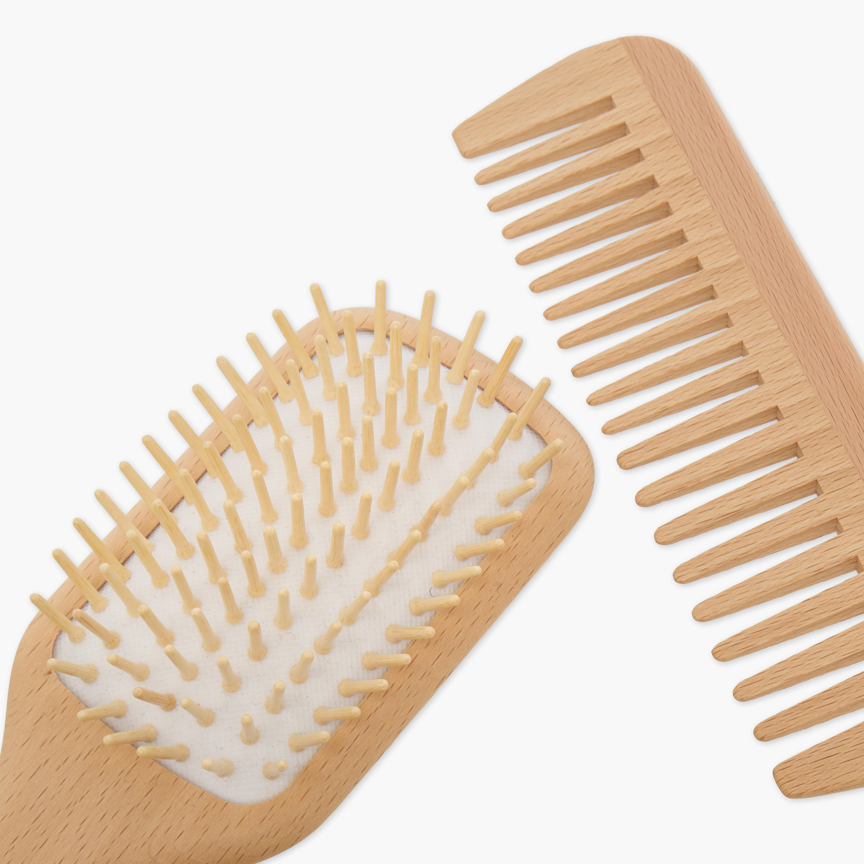 طقم مشط وفرشاة شعر خيزران لفك التشابك قطعتين من جلو-beautyandpersonalcare-hair-stylingtools-hairbrushesandcombs-image-6