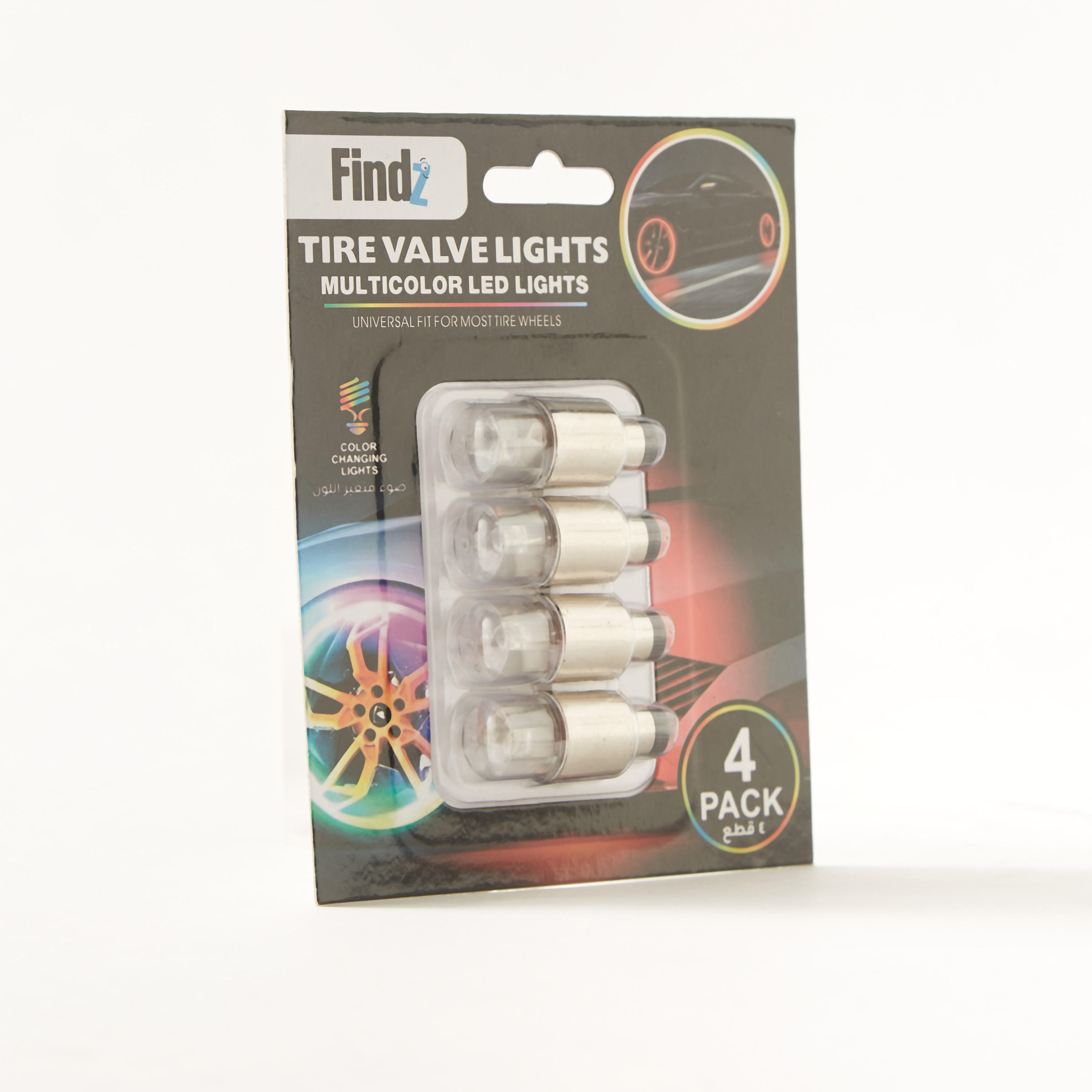 Bright 4-Piece LED Tire Valve Light Set for Car-electronics-chargersandpowerbanks-image-2