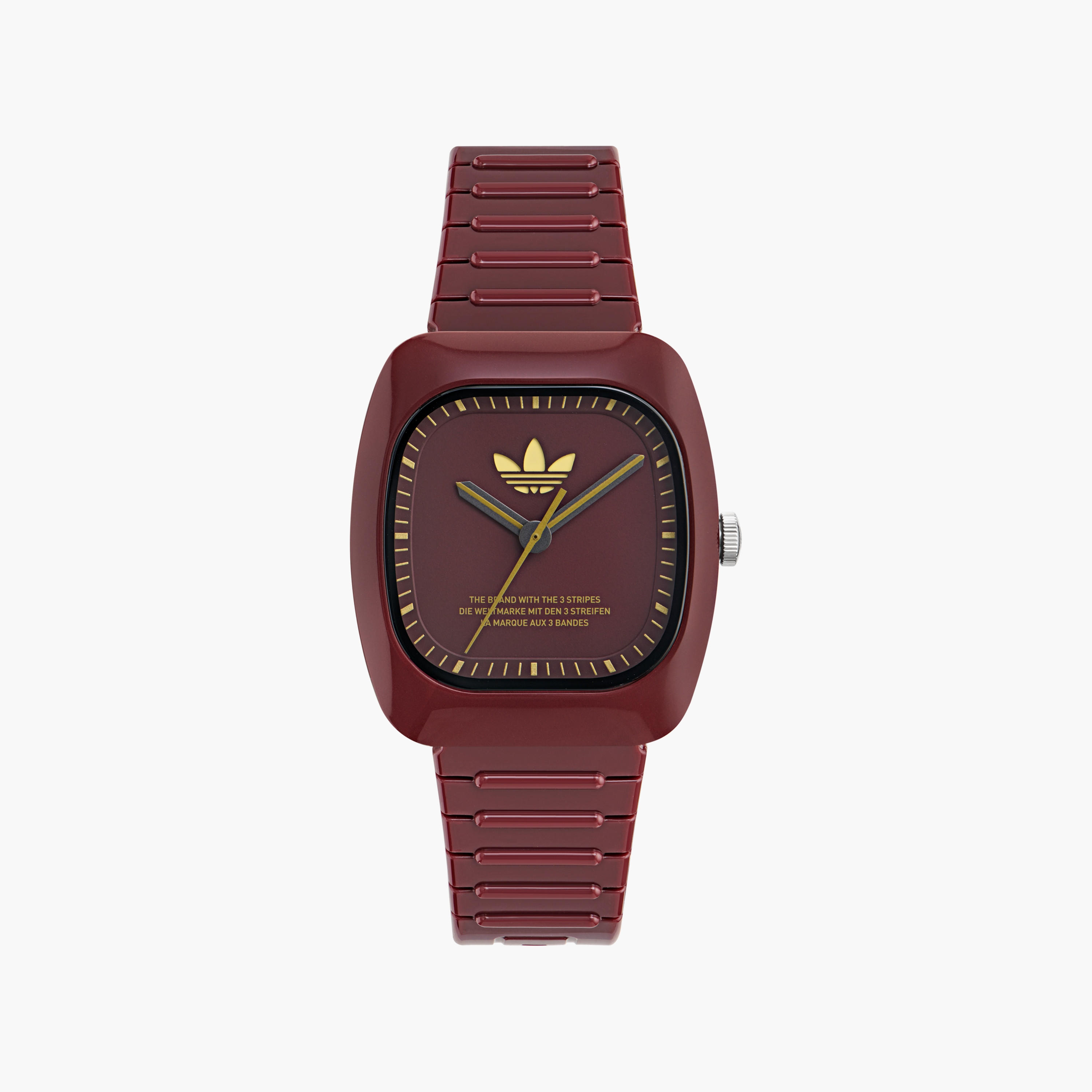 ساعة أديداس مصنوعة من بولي يوريثان بأساس حيوي ذات أنالوج بلون بورجوندي | AOSY24028-men-watchesandjewellery-watches-image-1