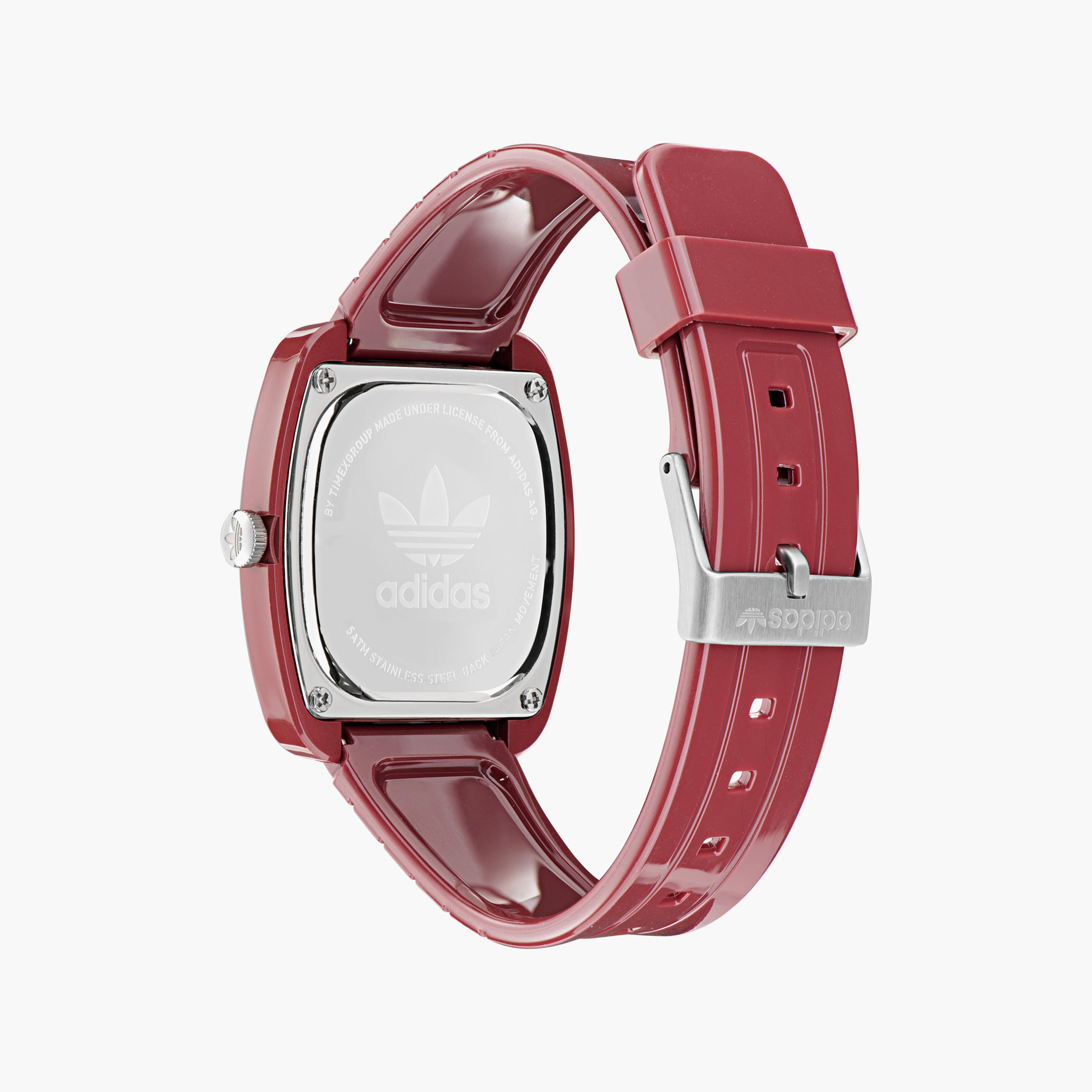 ساعة أديداس مصنوعة من بولي يوريثان بأساس حيوي ذات أنالوج بلون بورجوندي | AOSY24028-men-watchesandjewellery-watches-image-3