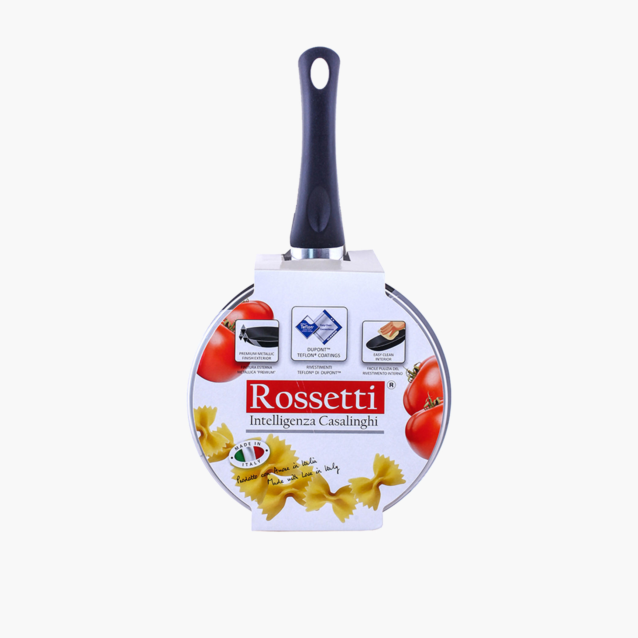 Rossetti Milano Aluminium Saucepan with Glass Lid - 20 cm-household-kitchen-cookware-potsandpans-image-1