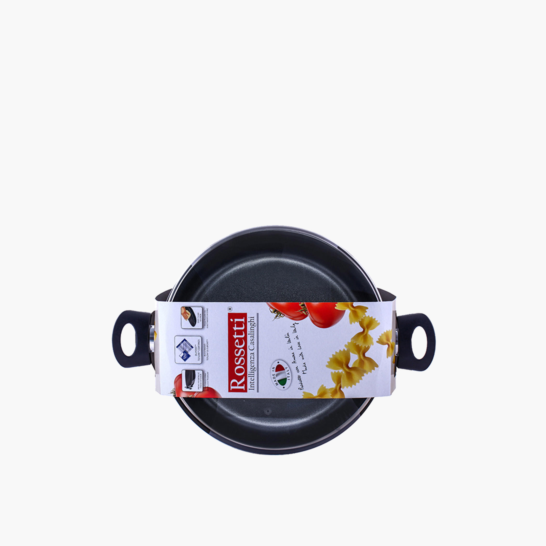 كسرولة ألومنيوم بغطاء زجاجي  ميلانو من روسيتي - 20 سم-household-kitchen-cookware-potsandpans-image-2