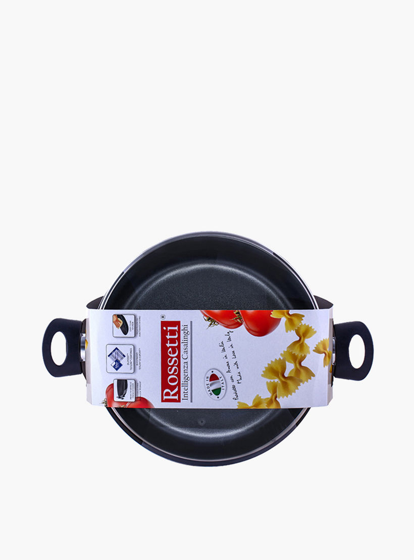 Rossetti Milano Aluminium Casserole with Glass Lid - 24 cm-household-kitchen-cookware-potsandpans-image-2