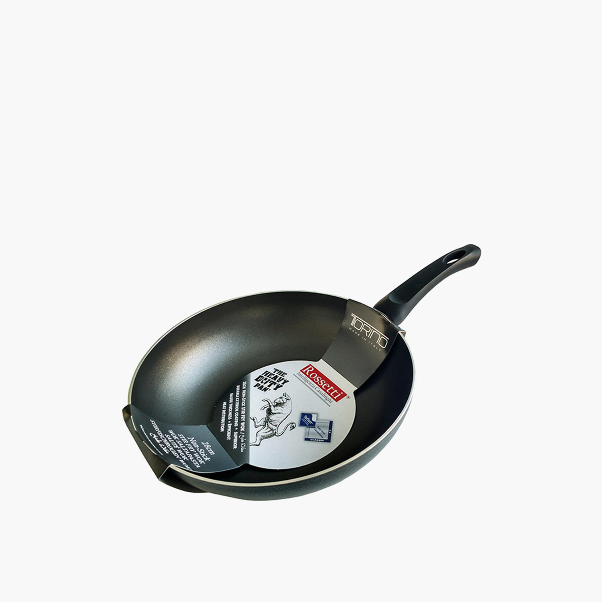 Rossetti Torino Aluminium Wok with Handle - 28 cm-household-kitchen-cookware-potsandpans-image-1