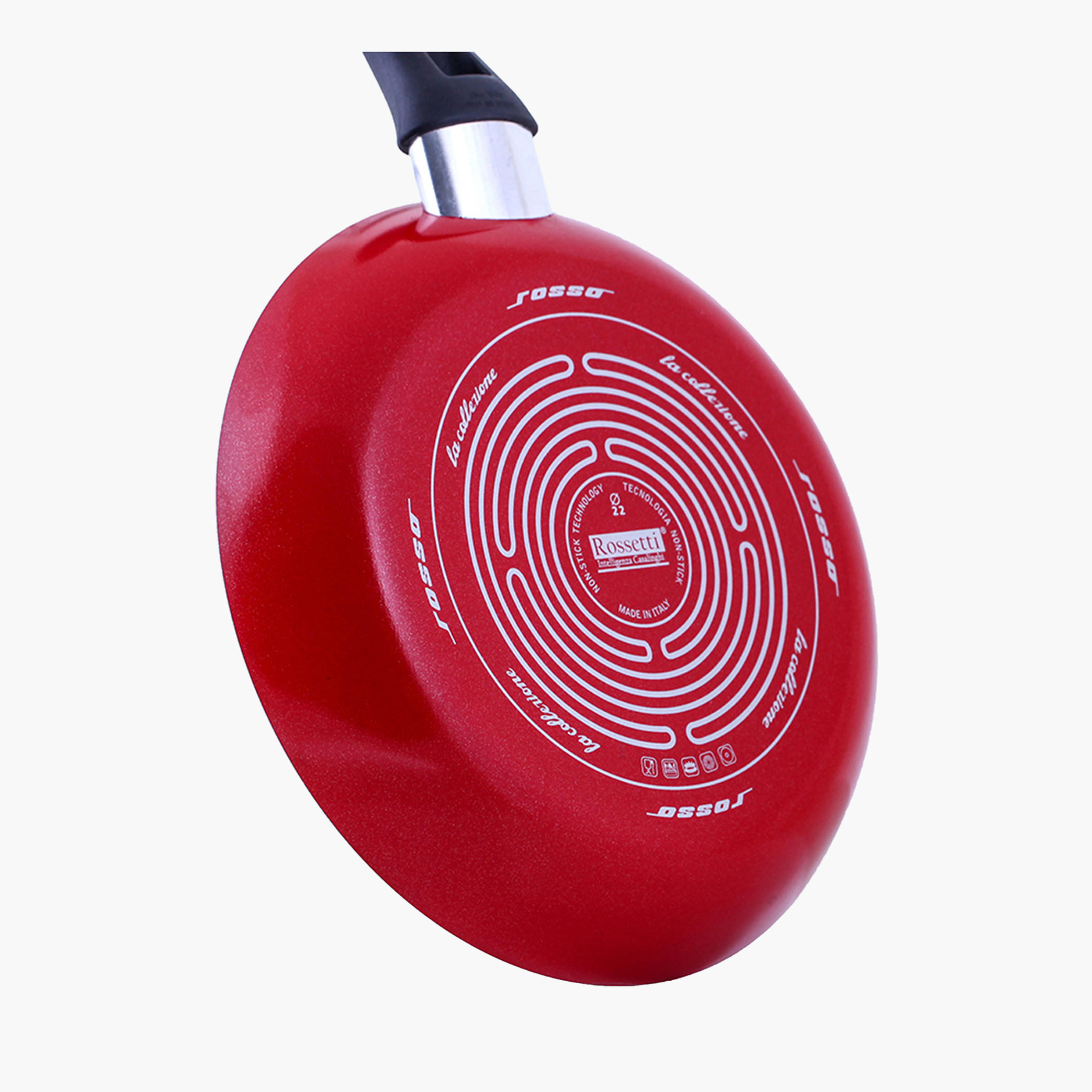 Rossetti Rosso Aluminium Fry Pan with Handle - 22 cms-household-kitchen-cookware-potsandpans-image-5