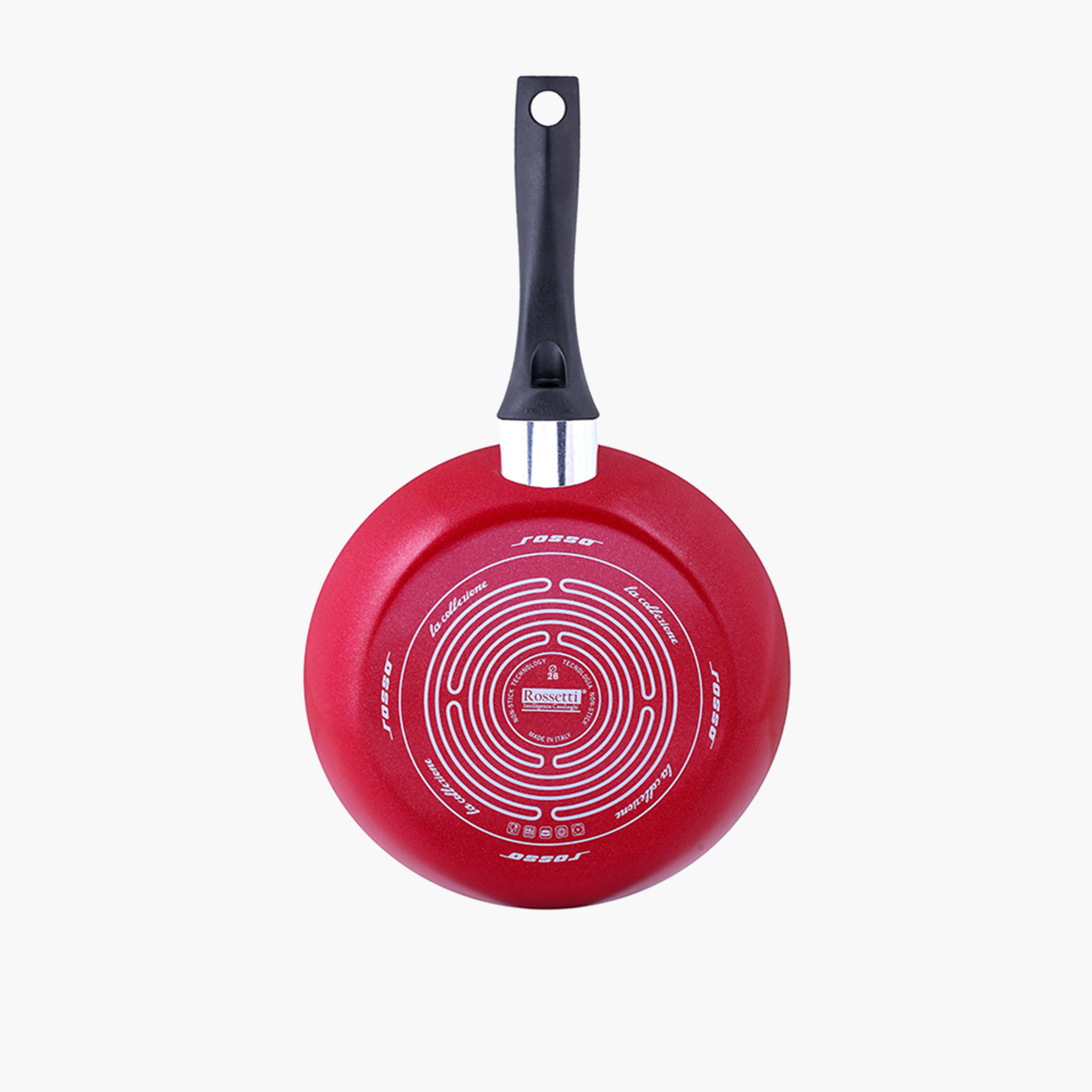Rossetti Rosso Aluminium Fry Pan with Handle - 26 cms-household-kitchen-cookware-potsandpans-image-3