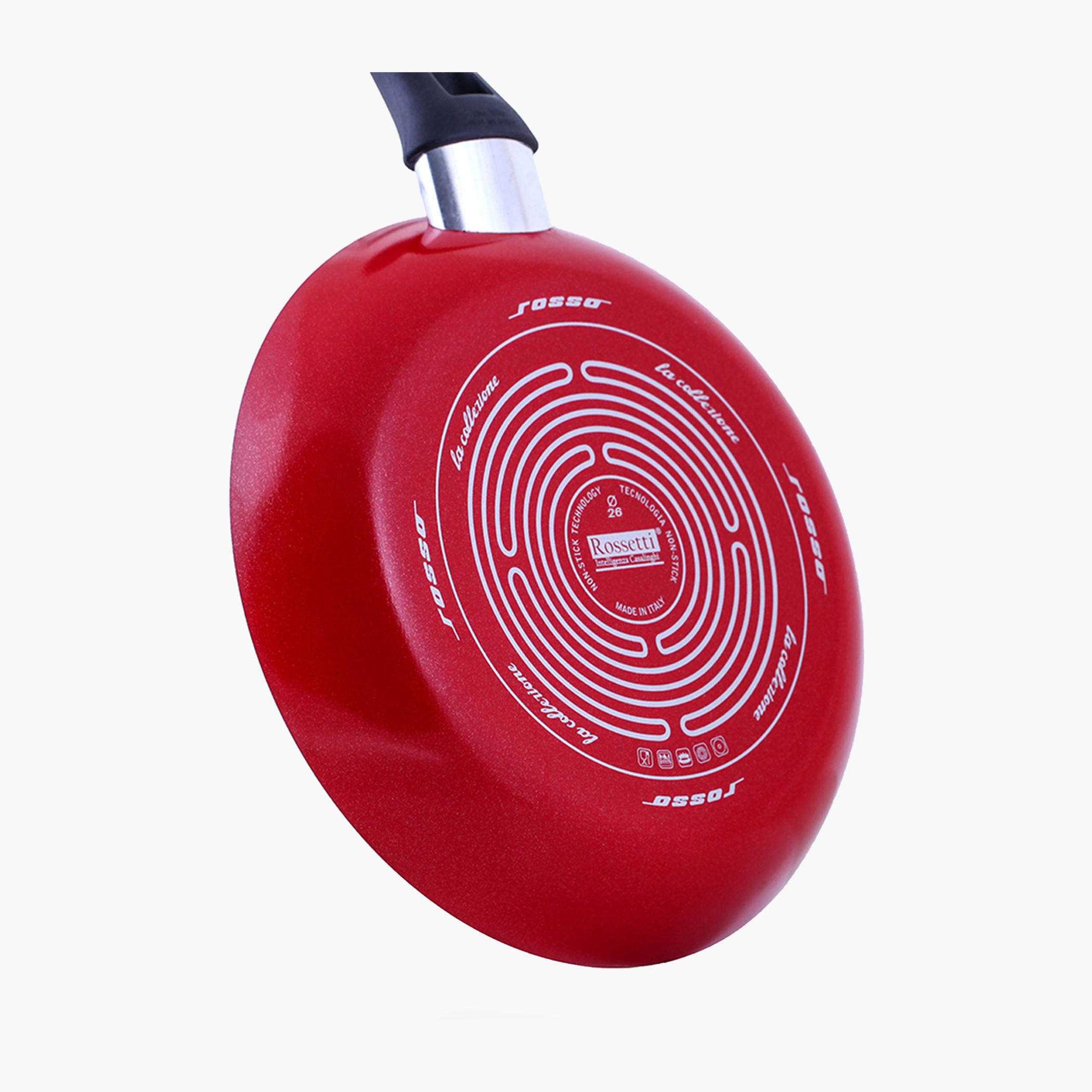 Rossetti Rosso Aluminium Fry Pan with Handle - 26 cms-household-kitchen-cookware-potsandpans-image-5