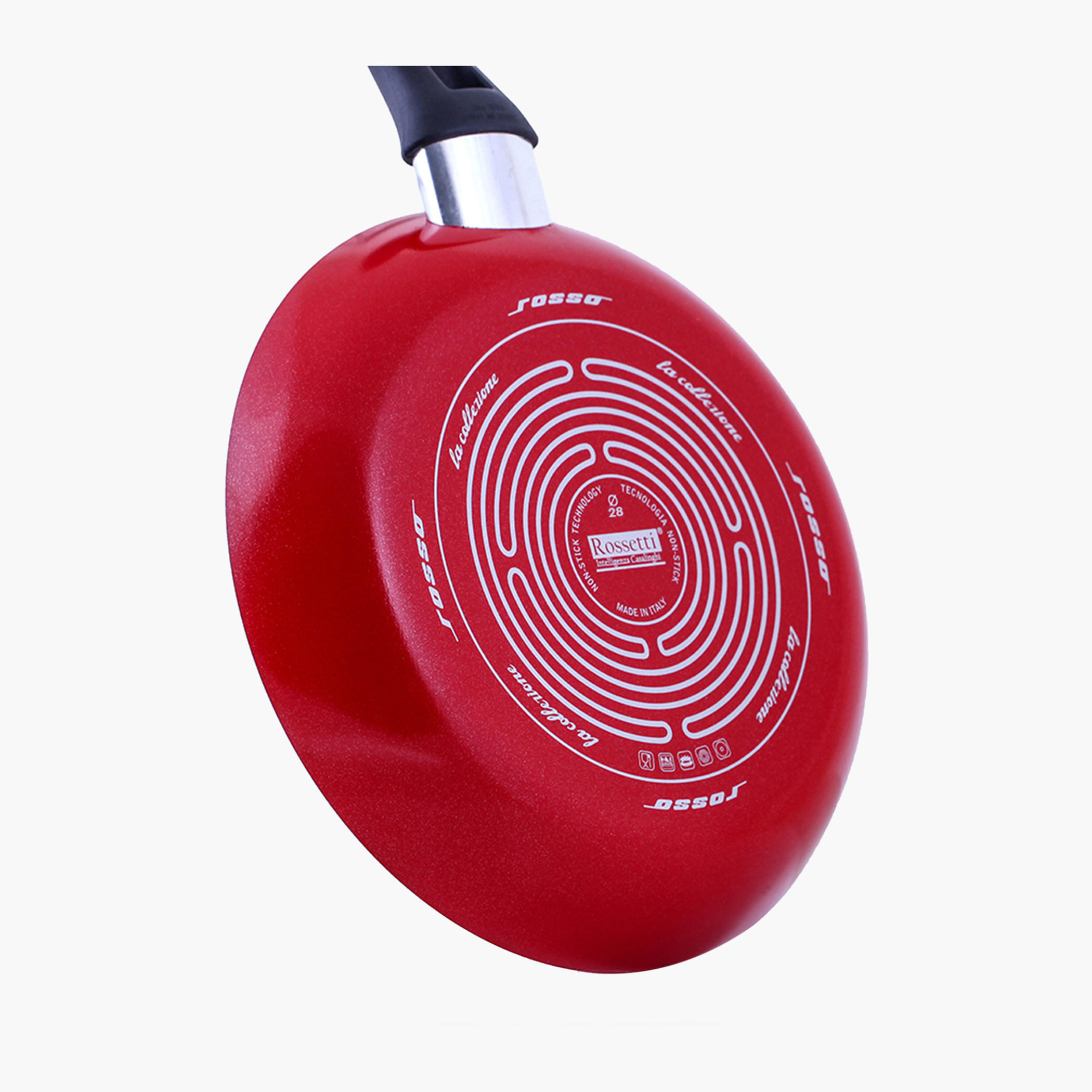 Rossetti Rosso Aluminium Fry Pan with Handle - 28 cms-household-kitchen-cookware-potsandpans-image-5