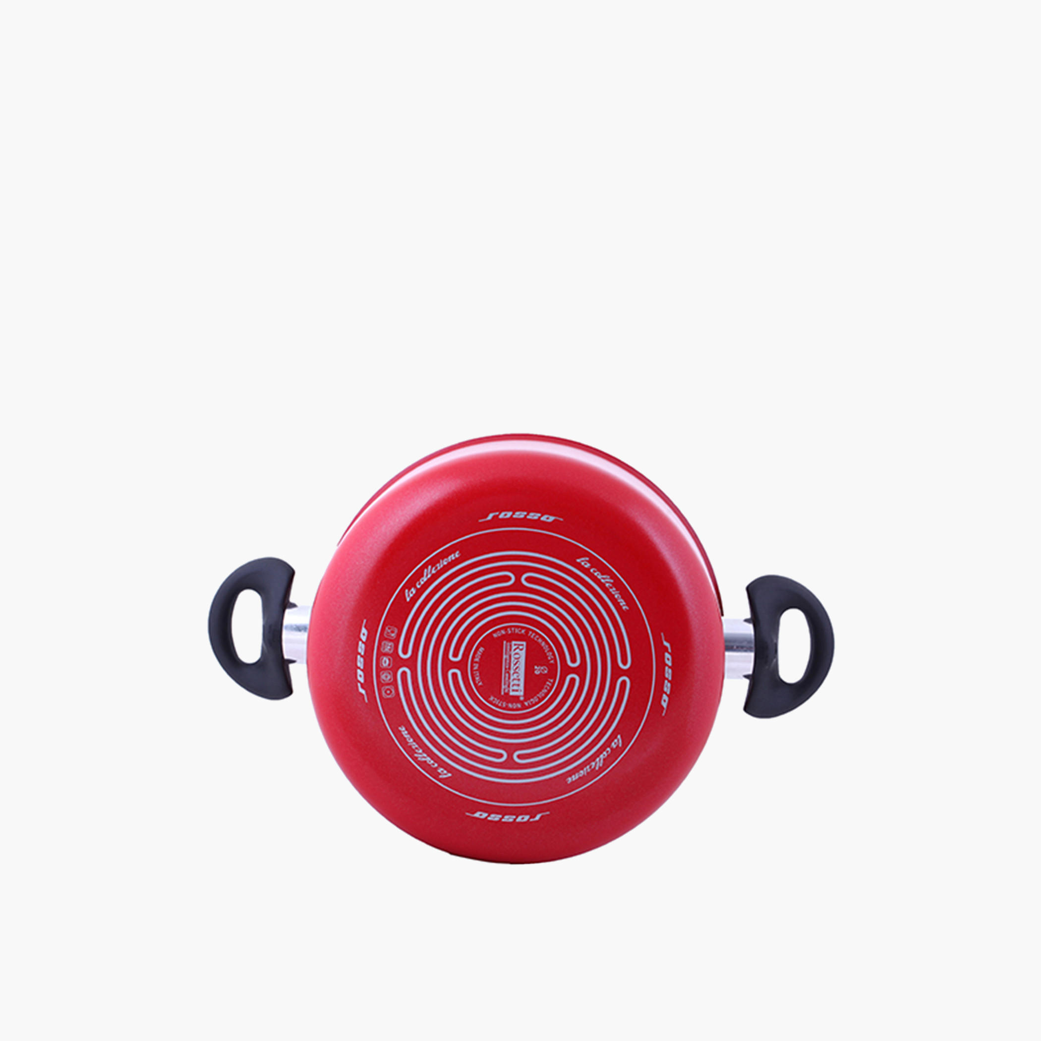 Rossetti Rosso Aluminium Casserole with Lid - 20 cm-household-kitchen-cookware-potsandpans-image-4