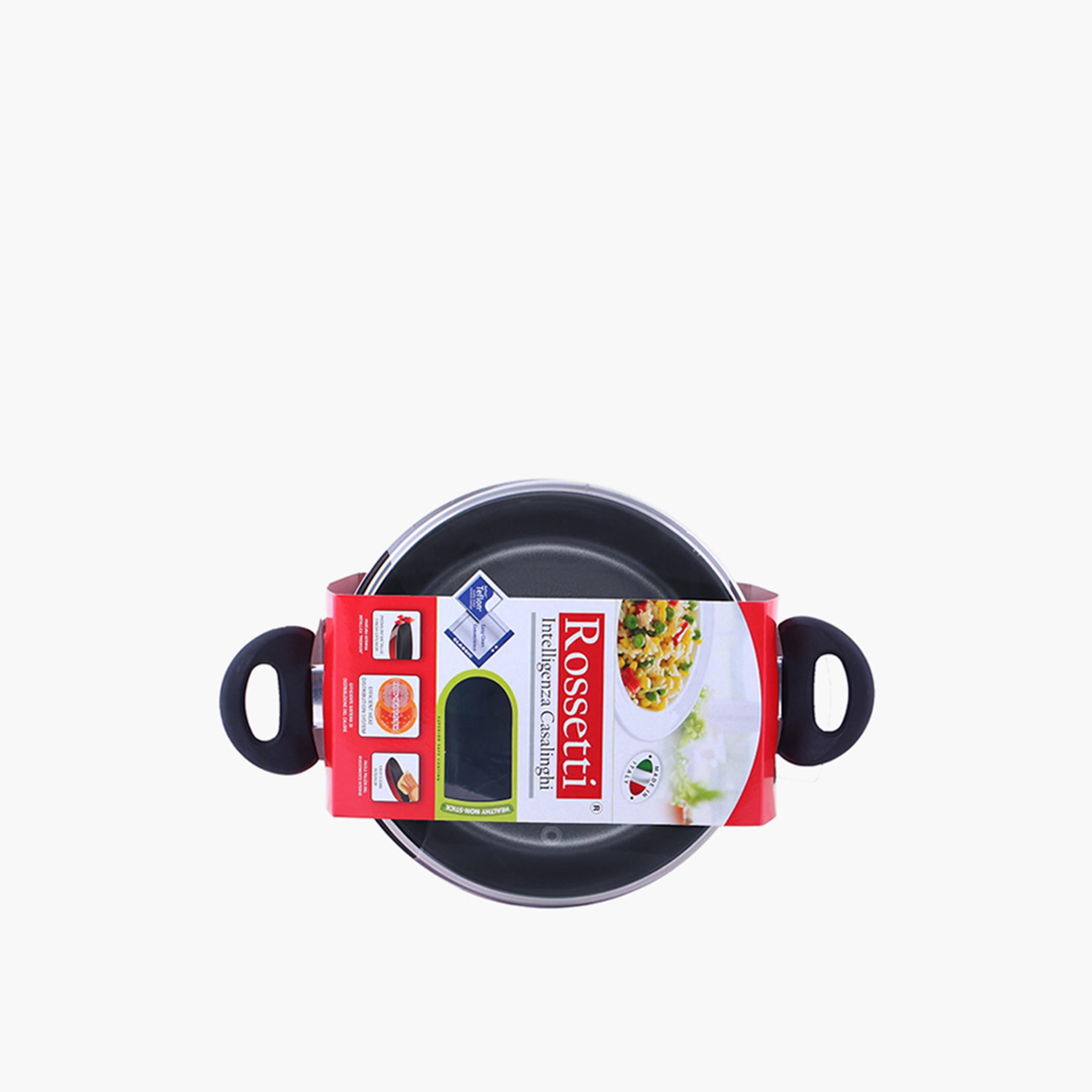 Rossetti Aluminium Casserole with Glass Lid - 26 cm-household-kitchen-cookware-potsandpans-image-2