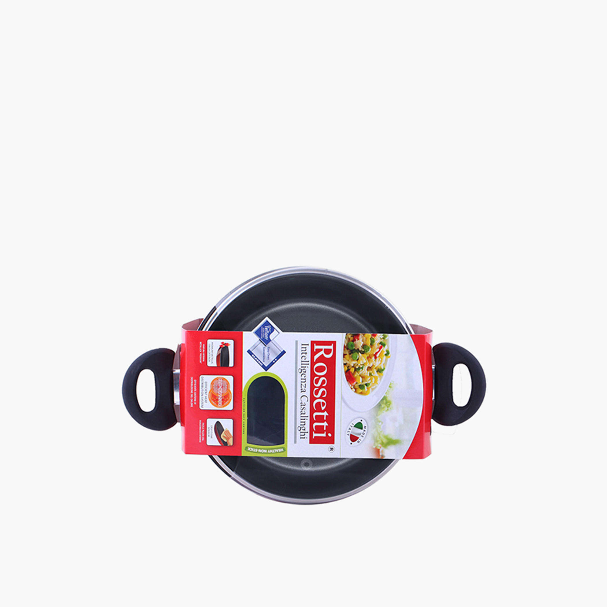 كسرولة ألومنيوم بغطاء زجاجي من روسيتي - 28 سم-household-kitchen-cookware-potsandpans-image-2