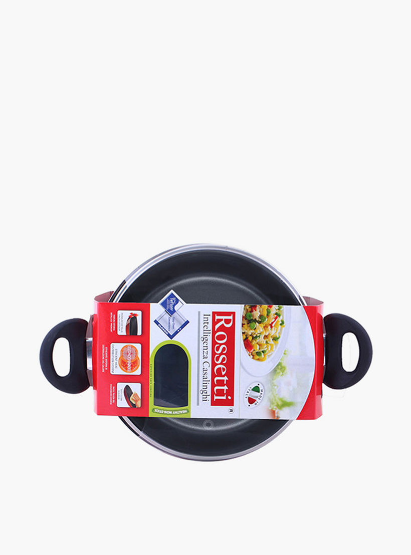 Rossetti Rosso Aluminium Casserole with Glass Lid - 30 cm-household-kitchen-cookware-potsandpans-image-2
