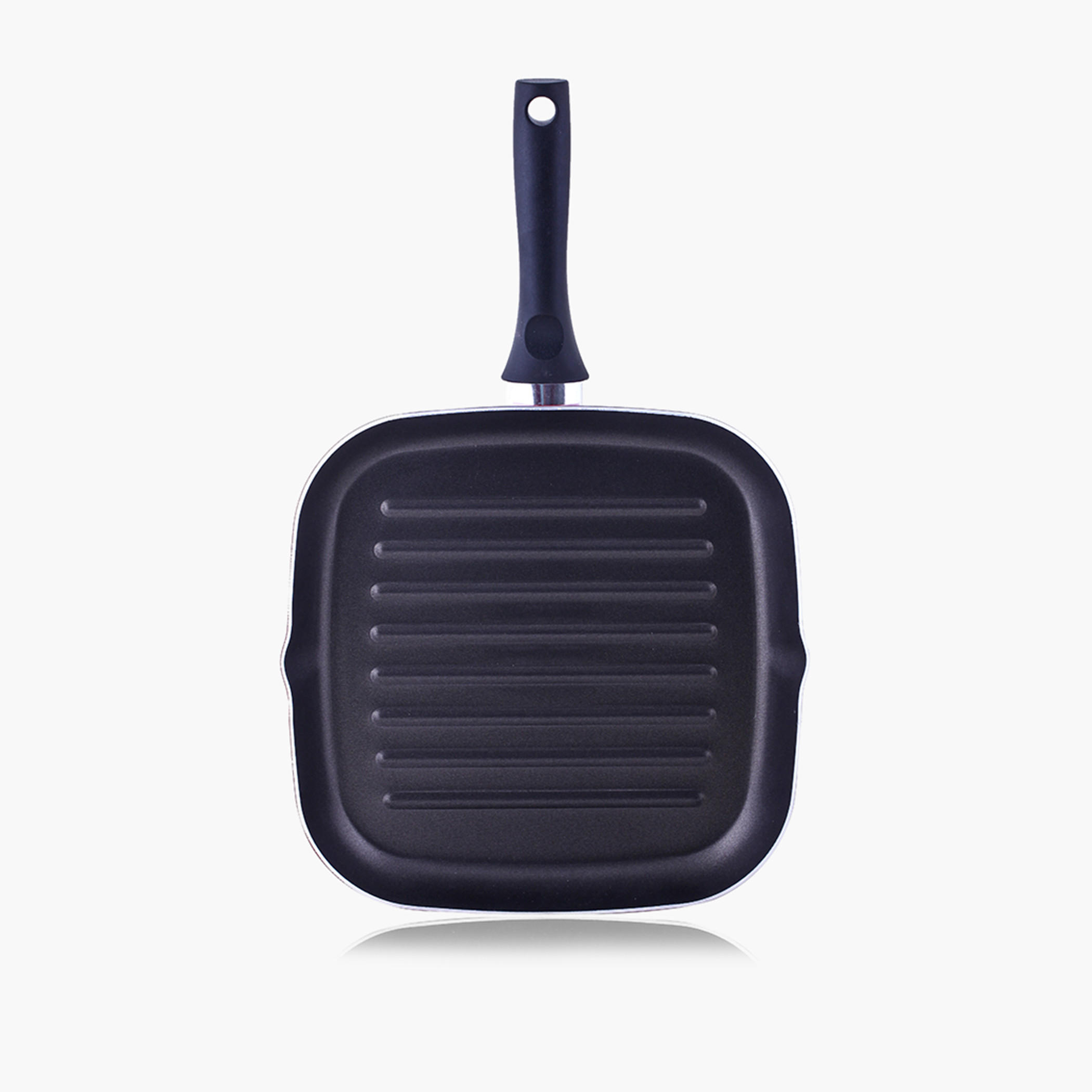Rossetti Rosso Aluminium Grill Pan - 28x28 cm-household-kitchen-cookware-potsandpans-image-1