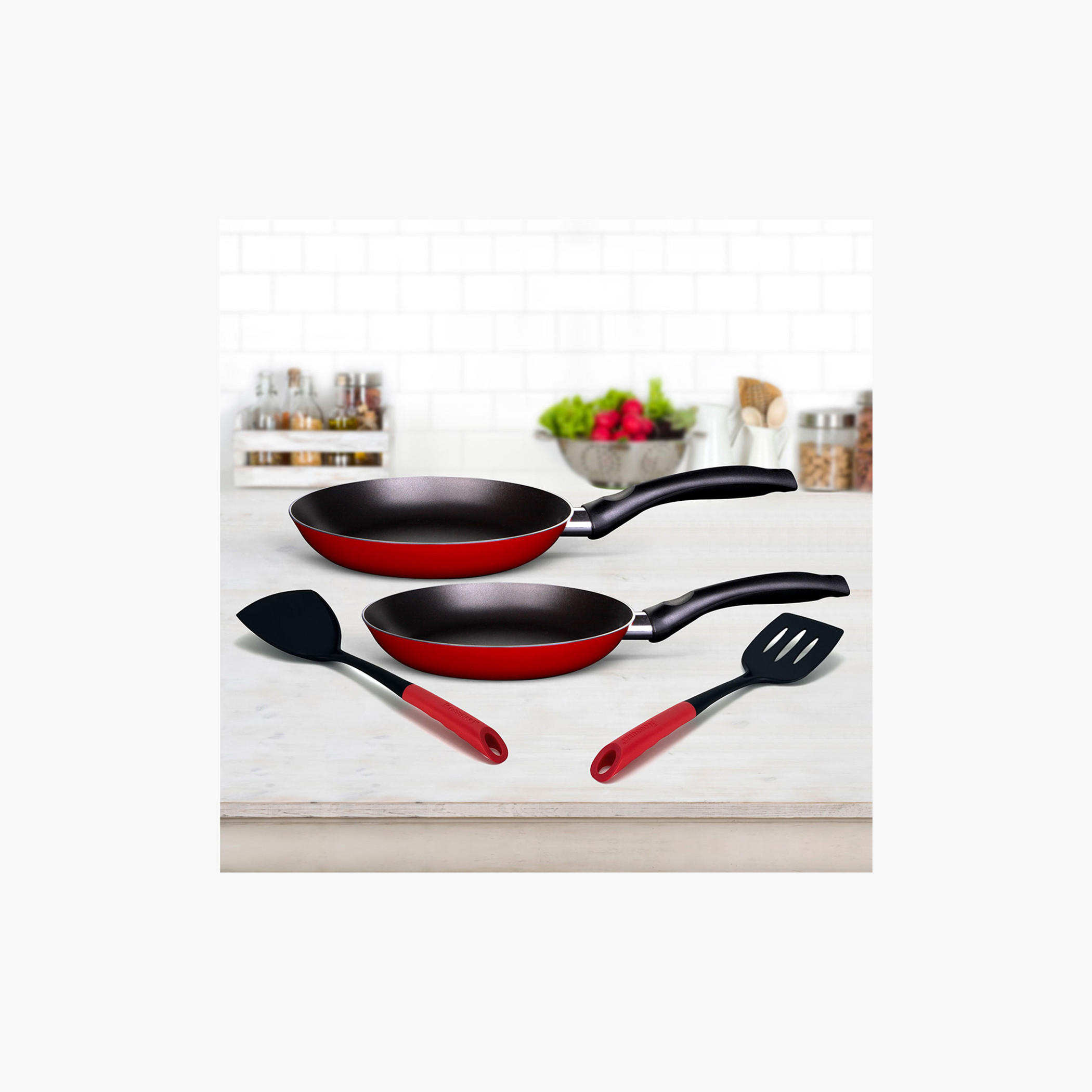 Rossetti Rosso 4-Piece Nonstick Frying Pan Set-household-kitchen-cookware-cookwareandsets-image-1