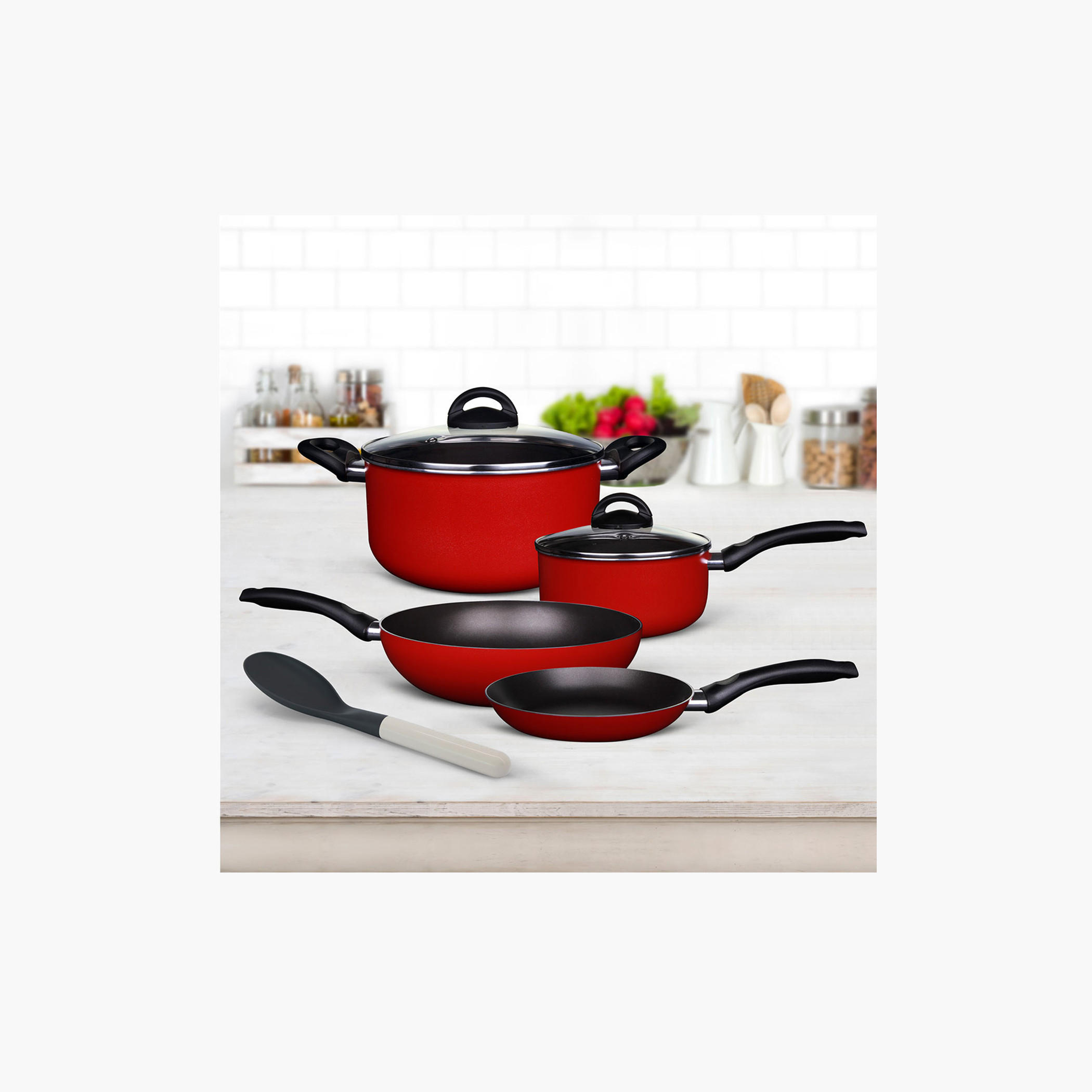 طقم أواني طهي ألومنيوم 7 قطع روسو من روسيتي-household-kitchen-cookware-cookwareandsets-image-1