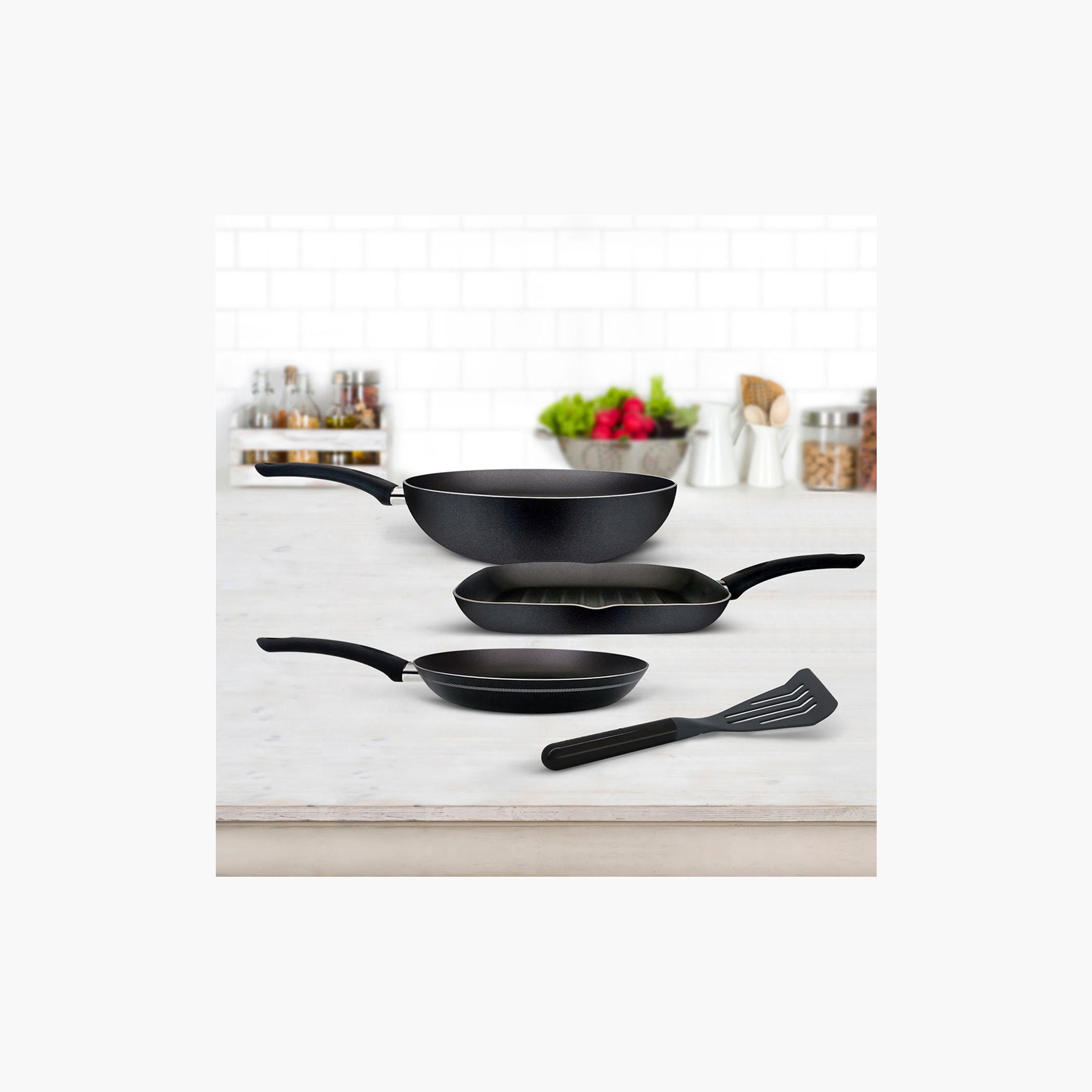 مجموعة أواني طهي ألومنيوم غير لاصقة 4 قطع ميلانو من روسيتي-household-kitchen-cookware-cookwareandsets-image-1