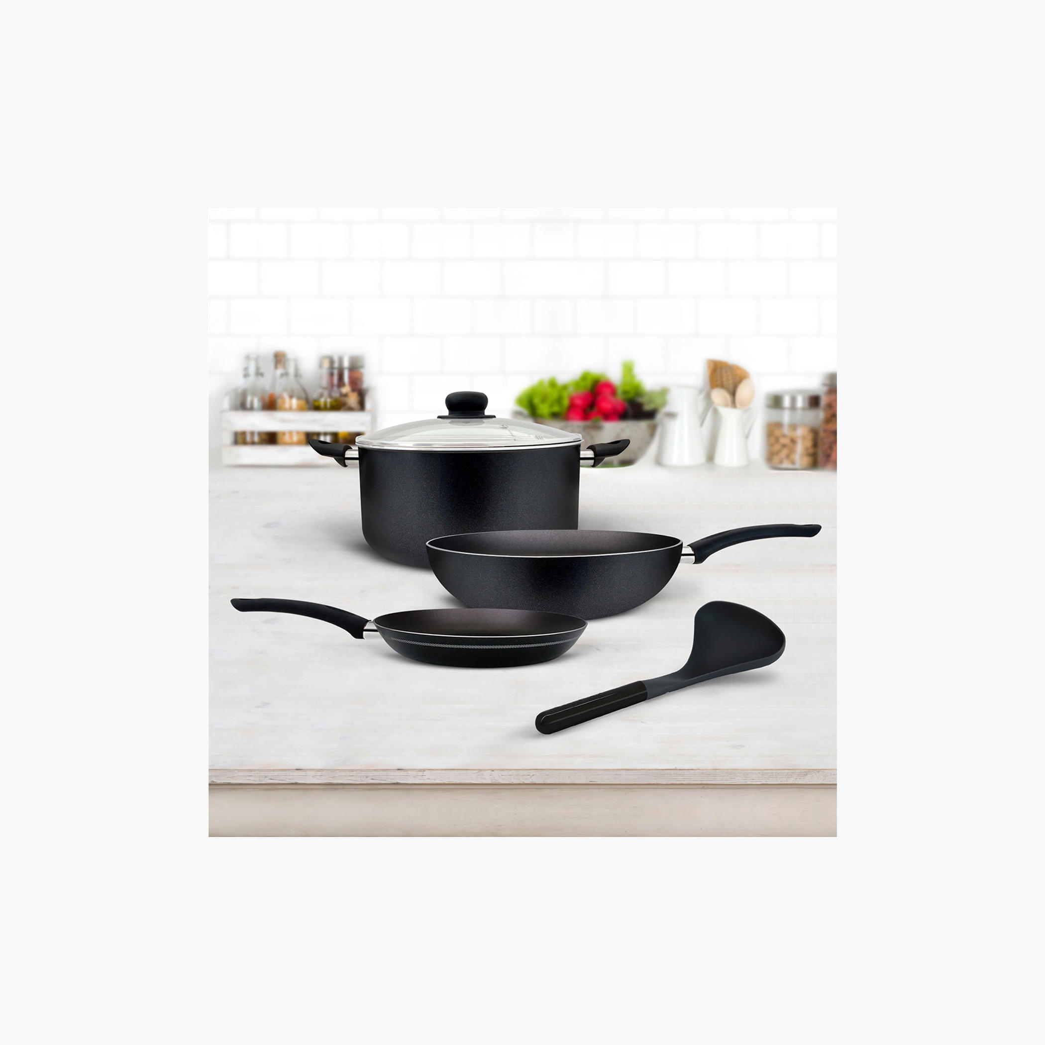 طقم أواني طهي ألومنيوم 5 قطع ميلانو من روسيتي-household-kitchen-cookware-cookwareandsets-image-1