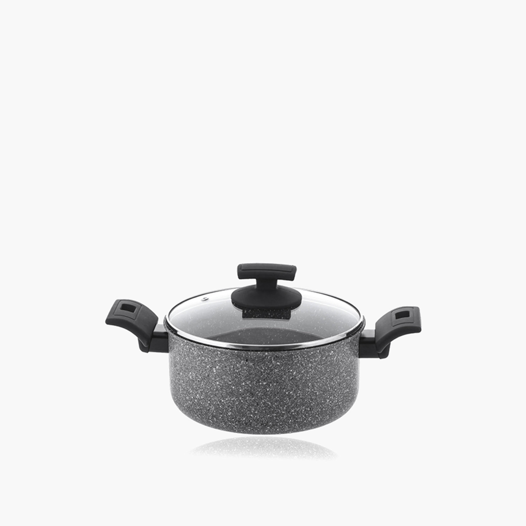Rossetti Elementi Natura Aluminium Non-Stick Casserole with Lid - 20 cm-household-kitchen-cookware-potsandpans-image-1