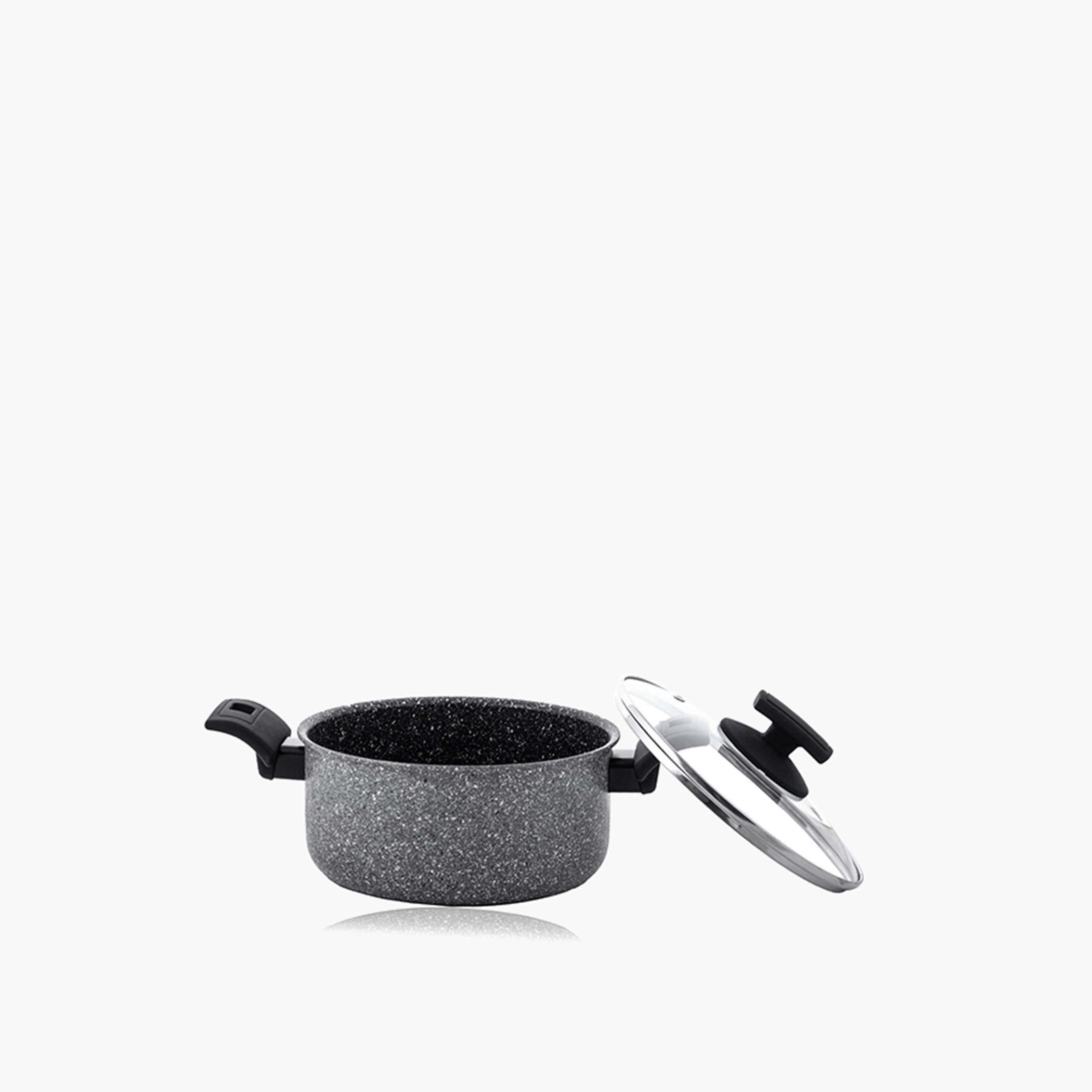 Rossetti Elementi Natura Aluminium Non-Stick Casserole with Lid - 20 cm-household-kitchen-cookware-potsandpans-image-2