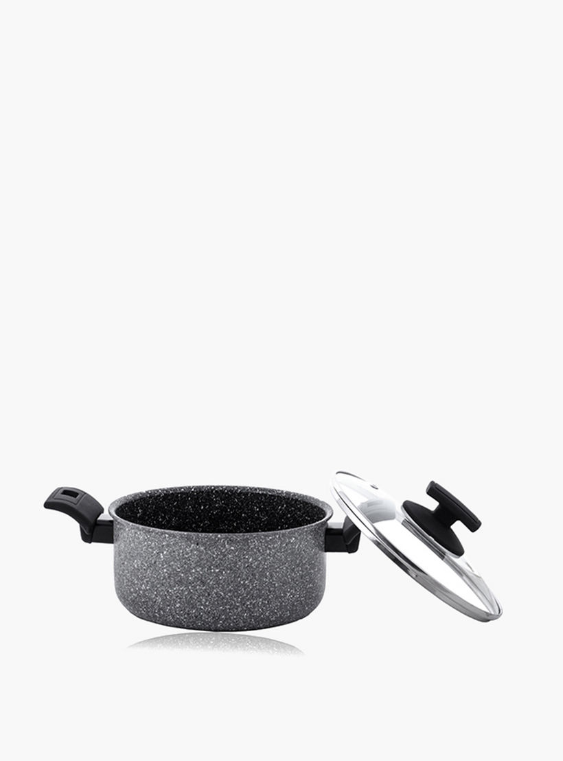 Rossetti Elementi Natura Aluminium Non-Stick Casserole with Lid - 20 cm-household-kitchen-cookware-potsandpans-image-2