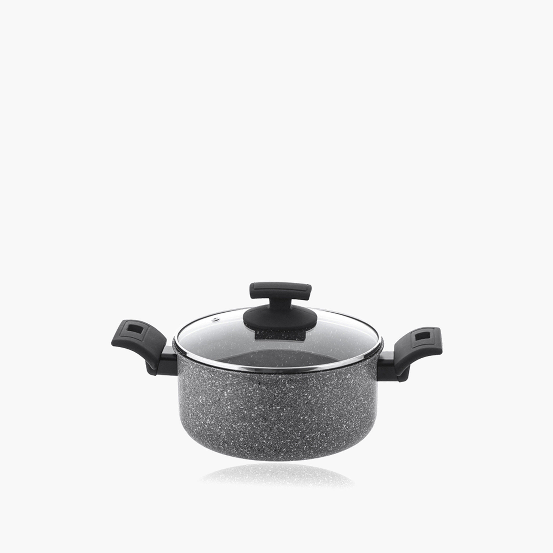 Rossetti Elementi Natura Aluminium Non-Stick Casserole with Lid - 24 cms-household-kitchen-cookware-potsandpans-image-1