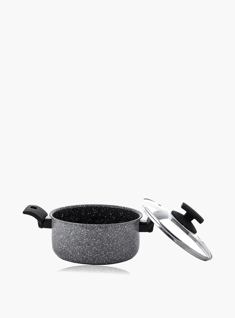 Rossetti Elementi Natura Aluminium Non-Stick Casserole with Lid - 24 cms-household-kitchen-cookware-potsandpans-image-2