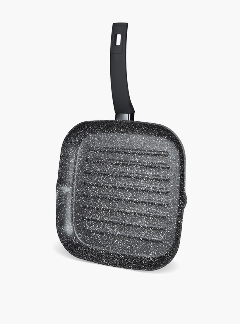 Rossetti Elementi Natura Aluminium Grill Pan with Drain Spout - 28 cms-household-kitchen-cookware-potsandpans-image-1