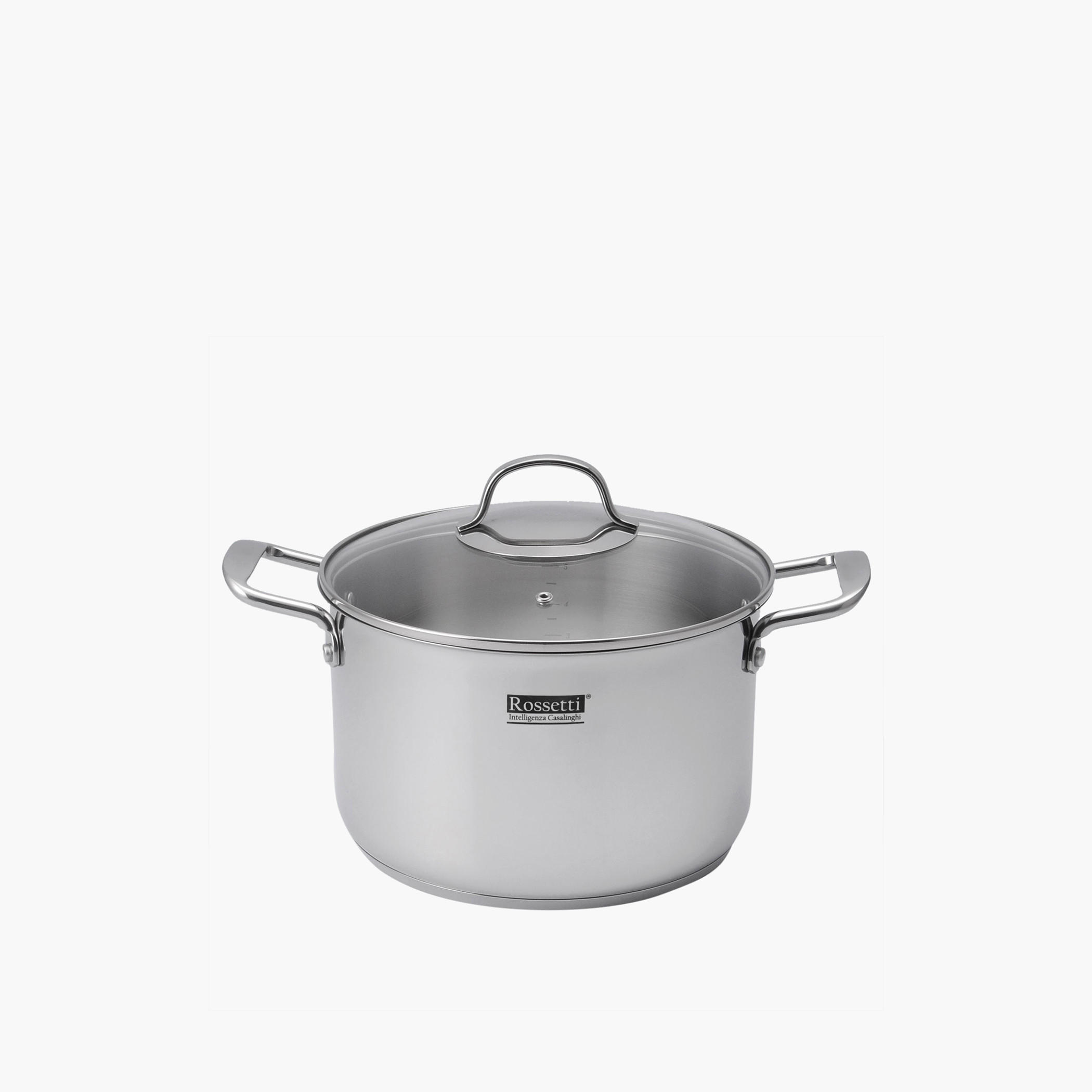 Rossetti Agostini Stainless Steel Stock Pot with Lid - 24 cms-household-kitchen-cookware-potsandpans-image-1