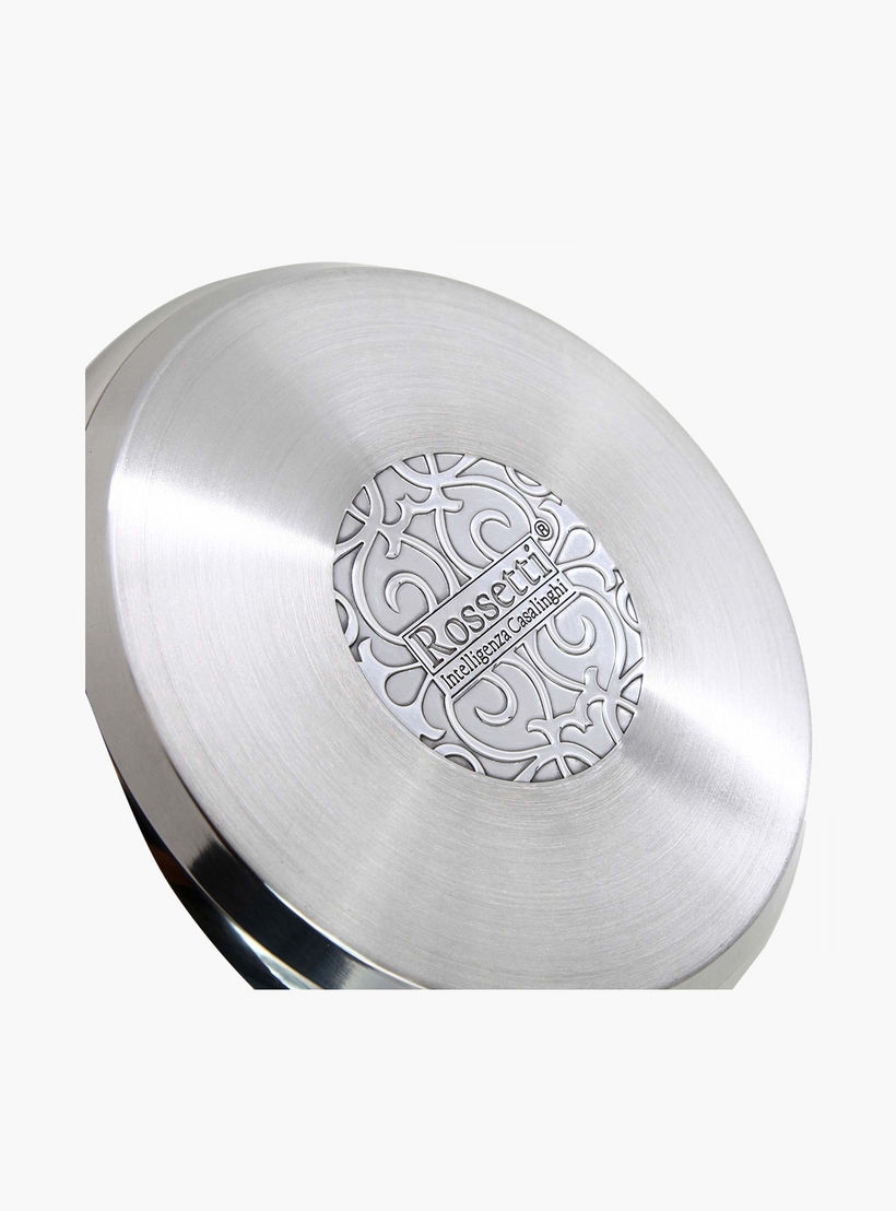 Rossetti Agostini Stainless Steel Stock Pot with Lid - 24 cms-household-kitchen-cookware-potsandpans-image-3