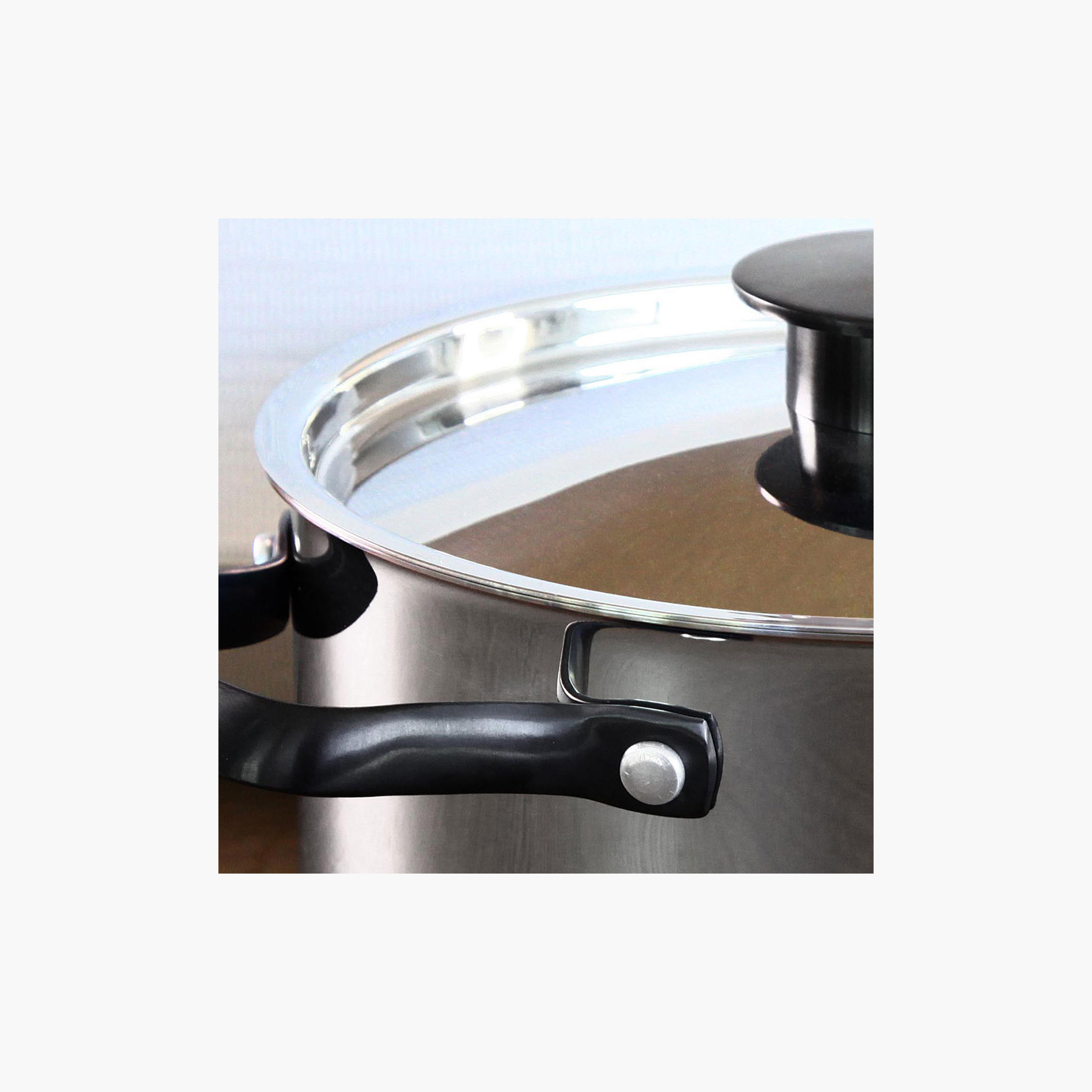 Rossetti Stainless Steel Casserole Pot - 24 cms-household-kitchen-cookware-potsandpans-image-2