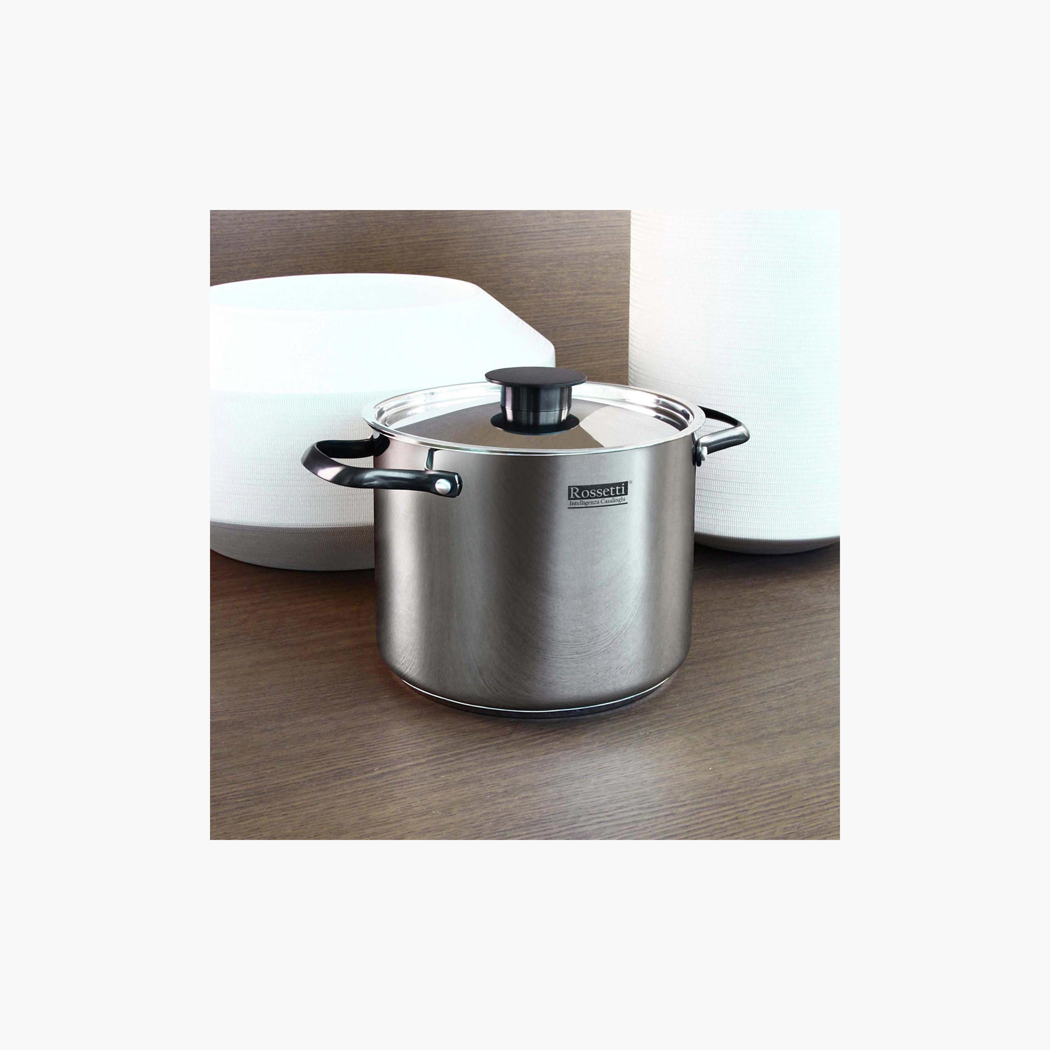 Rossetti Agostini Stainless Steel Stock Pot - 20 cm-household-kitchen-cookware-potsandpans-image-1